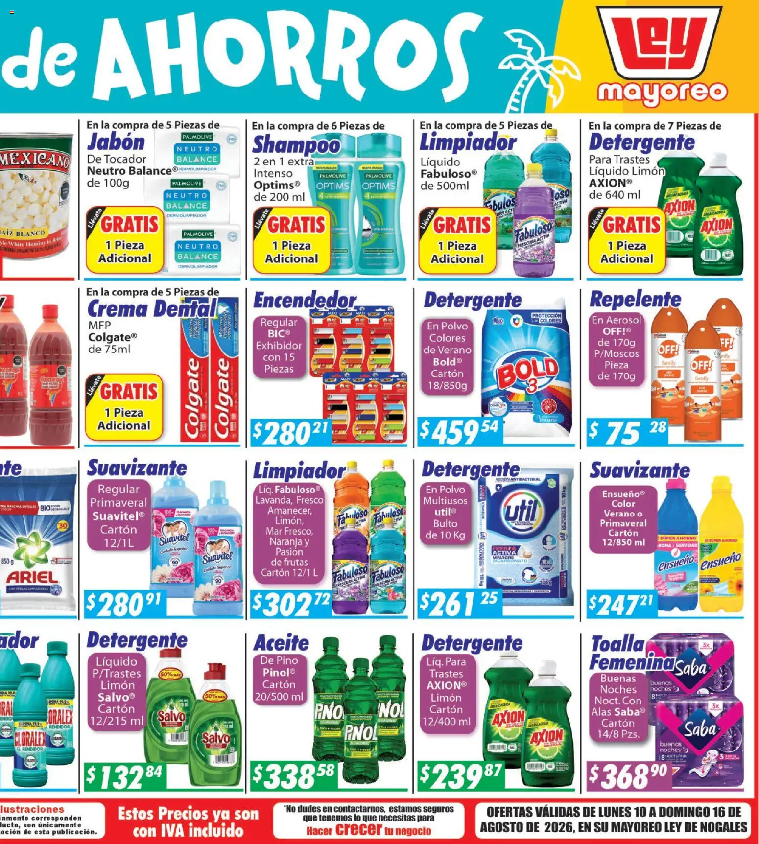 Nuevas ofertas de Casa Ley válidas en toda la República Mexicana desde el 10/08/2026. ¡Encuentra las mejores ofertas en Casa Ley folleto Nogales! | Página: 2 | Productos: Crema, Limón, Shampoo, Jabón