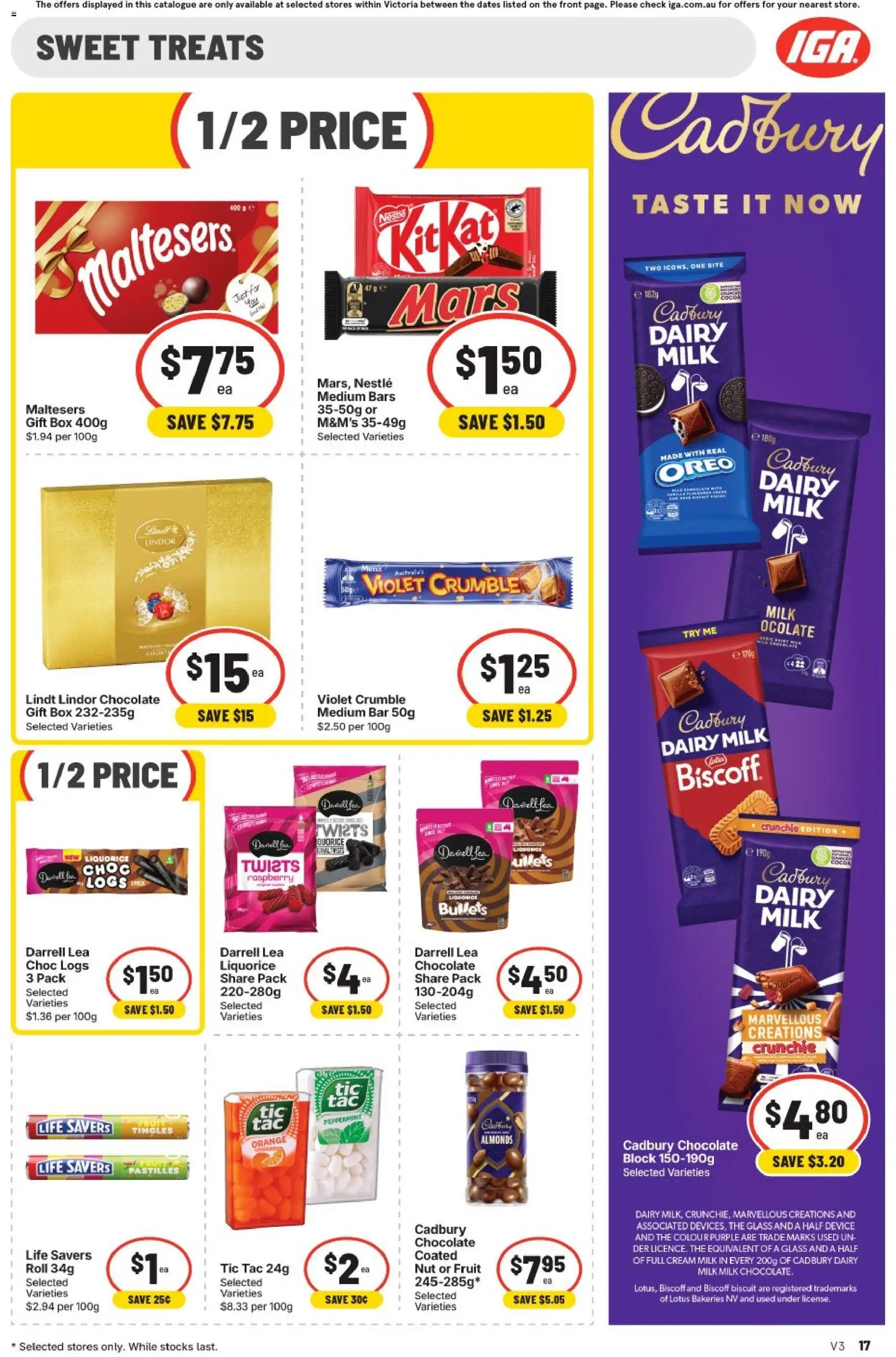 IGA catalogue - valid from 30/09/2026 | Page: 23 | Products: Almonds, Dairy, Raspberry, Lotus