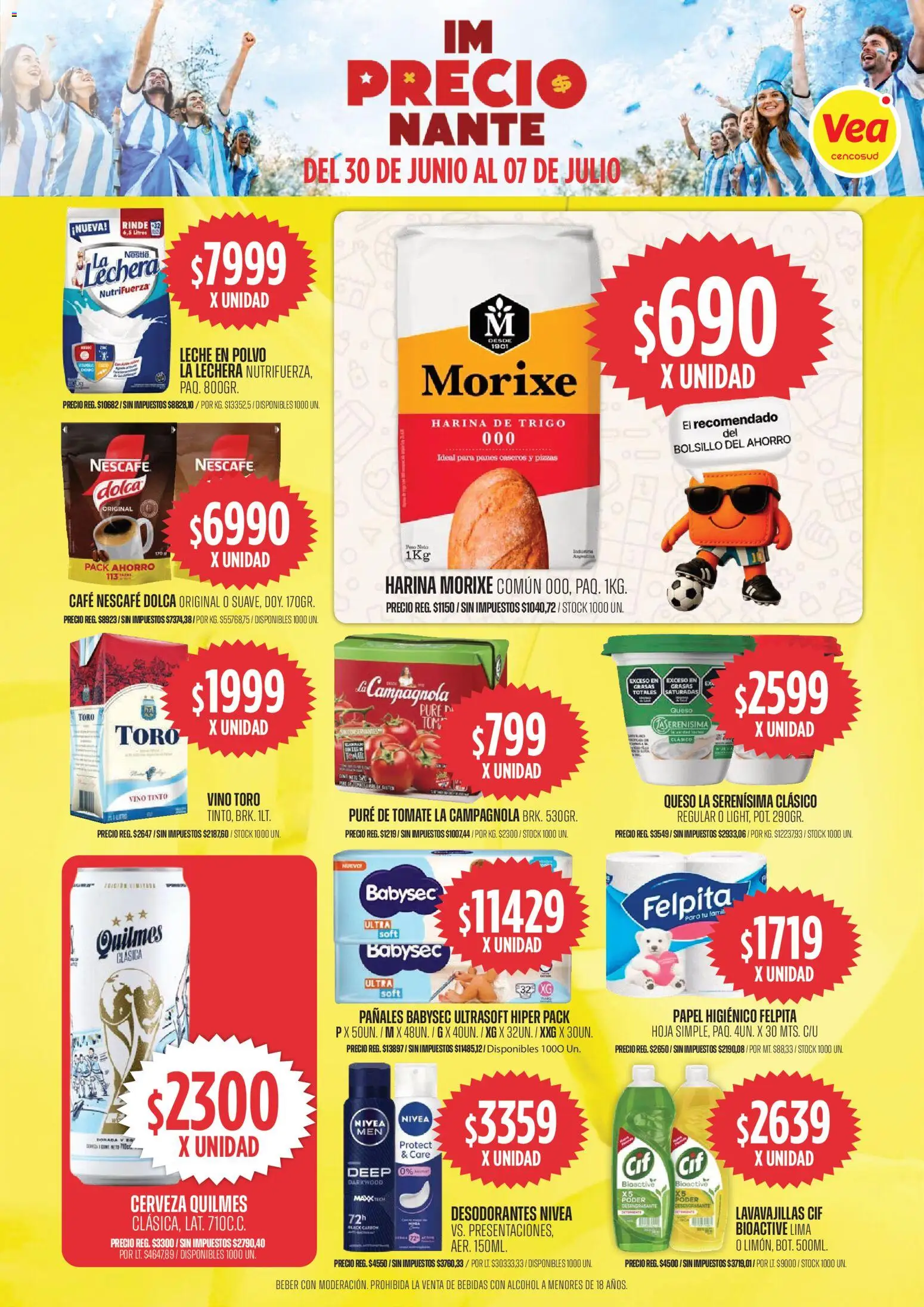 Vea -  Cuyo y Patagonia │ válido desde el 30/06/2026 | Página: 2 | Productos: Harina, Tomate, Leche, Pañales