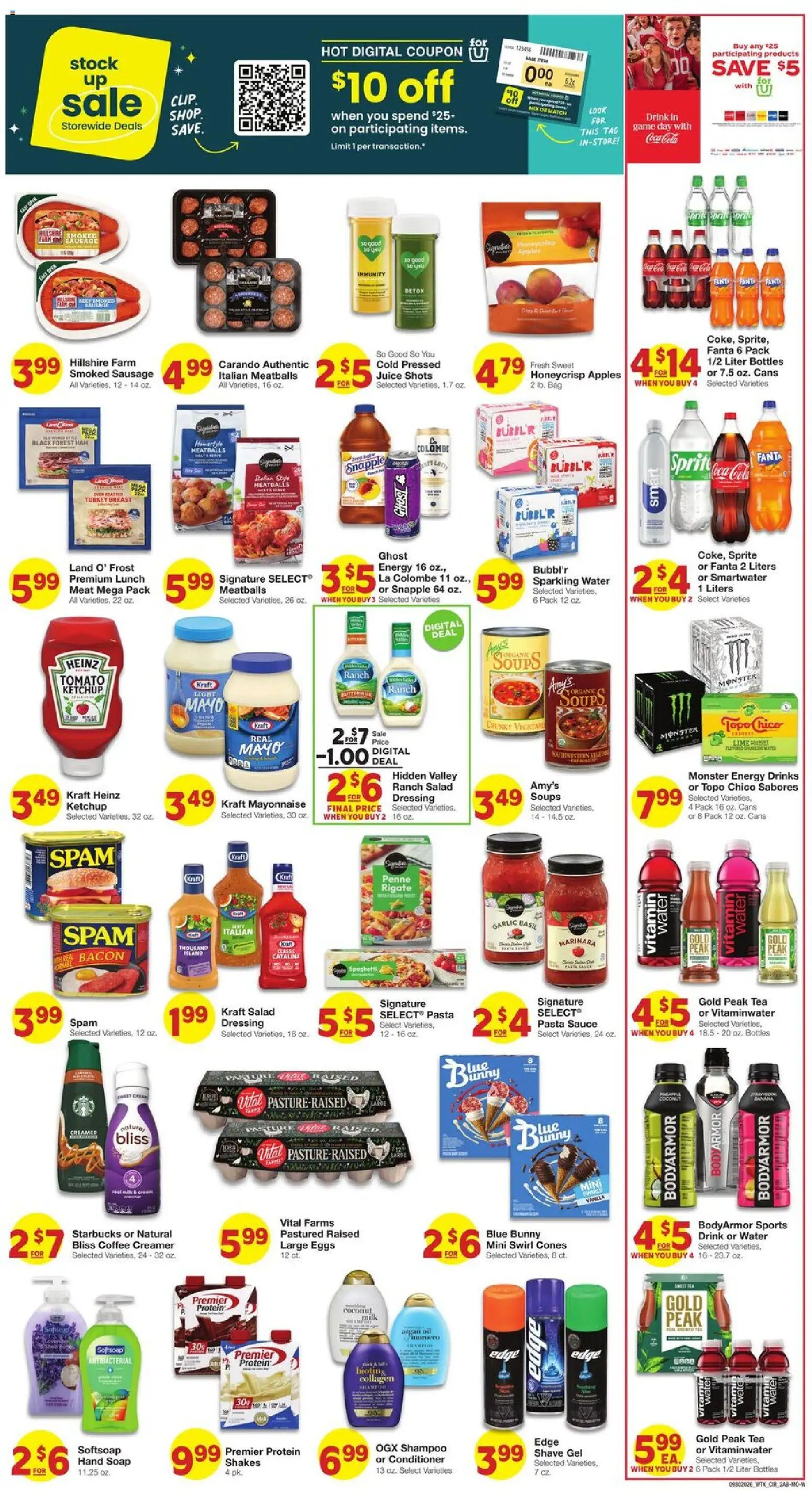 United Supermarkets Weekly Ad - valid from 09/30/2026 | Page: 2 | Products: Juice, Protein, Salad, Shave Gel