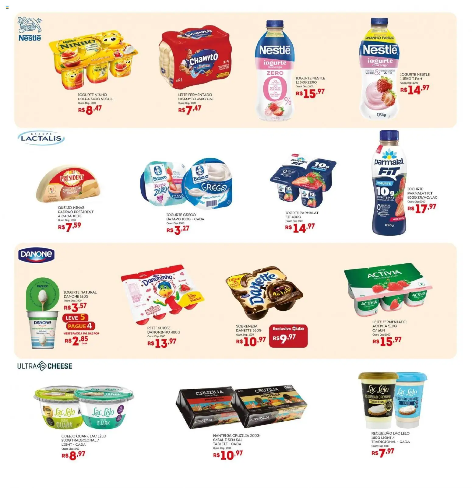 Bistek Supermercados Folheto - válido de 01/07/2026 | Página: 10 | Produtos: Queijo, Iogurte, Cálcio, Requeijão