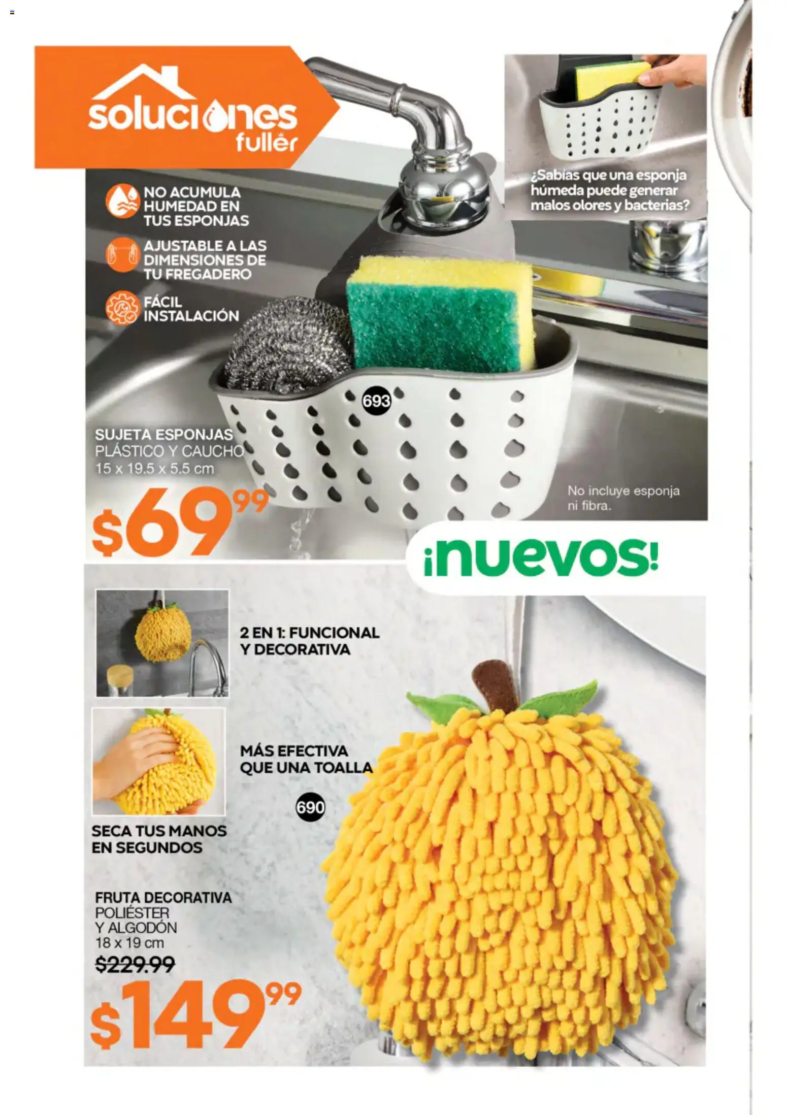 Nuevas ofertas de Fuller válidas en toda la República Mexicana desde el 22/07/2026. ¡Encuentra las mejores ofertas en Fuller campaña 8 2026! | Página: 156 | Productos: Esponja, Algodón, Esponjas, Fruta