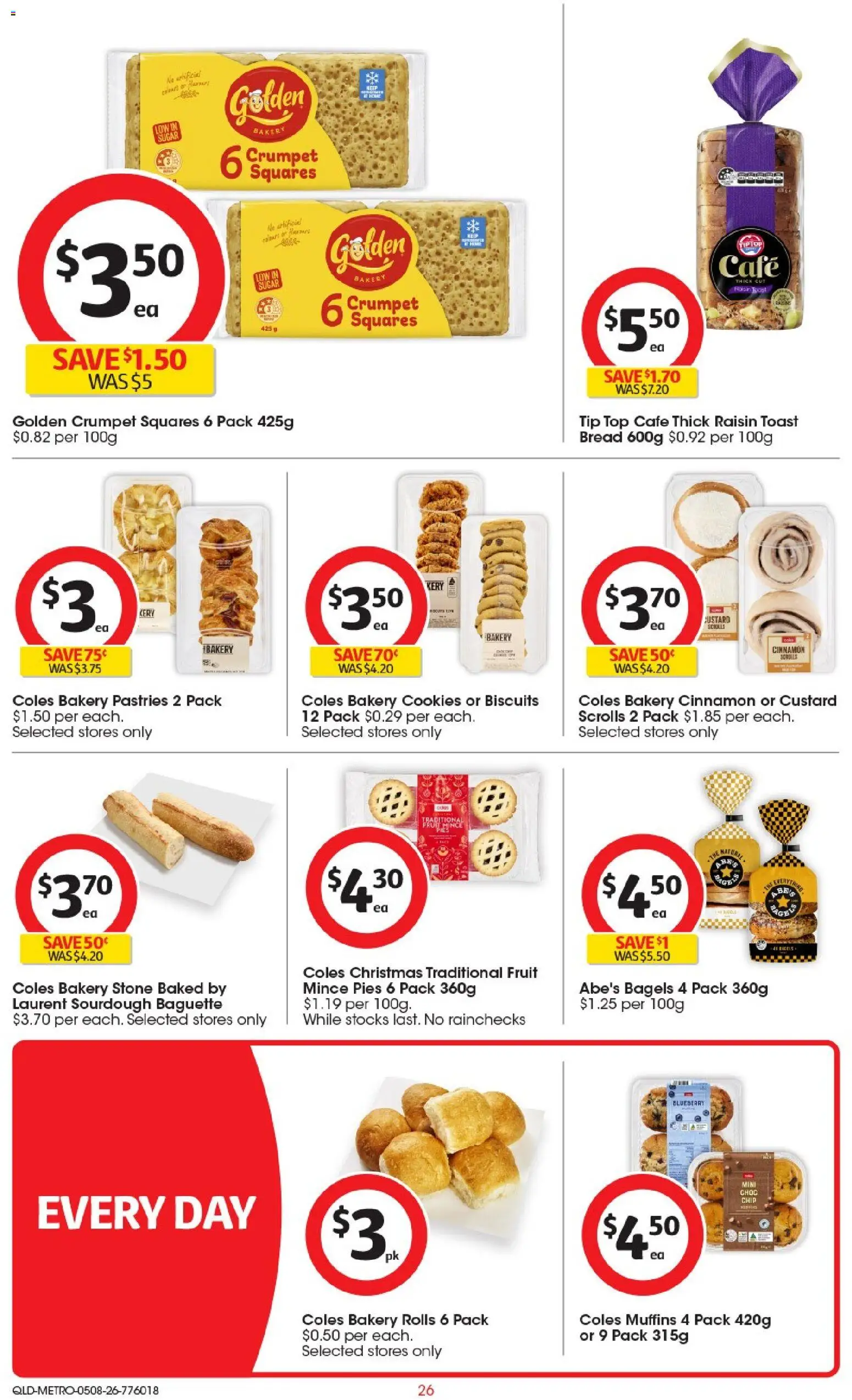 Coles catalogue - valid from 05/08/2026 | Page: 26 | Products: Muffins, Biscuits, Hat, Bakery