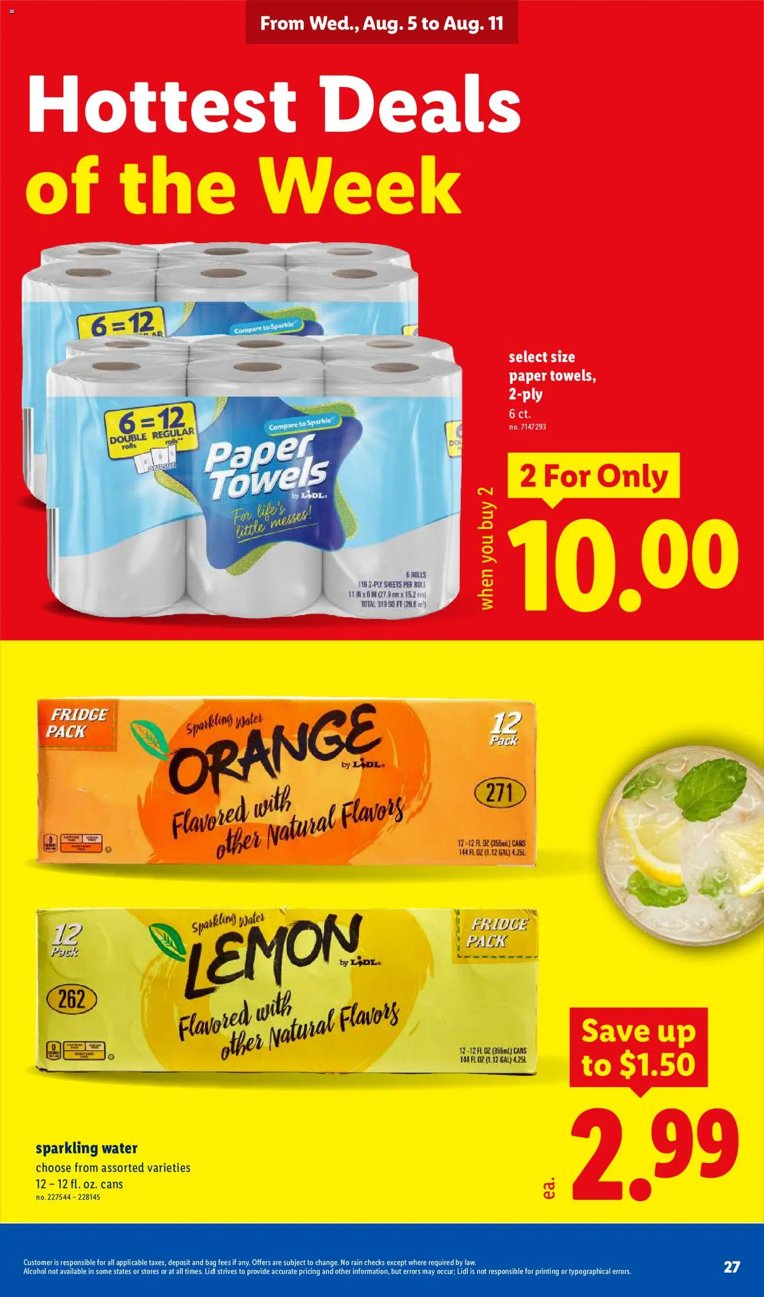 Lidl Weekly Ad - valid from 08/05/2026 | Page: 27 | Products: Water, Lemon, Bag