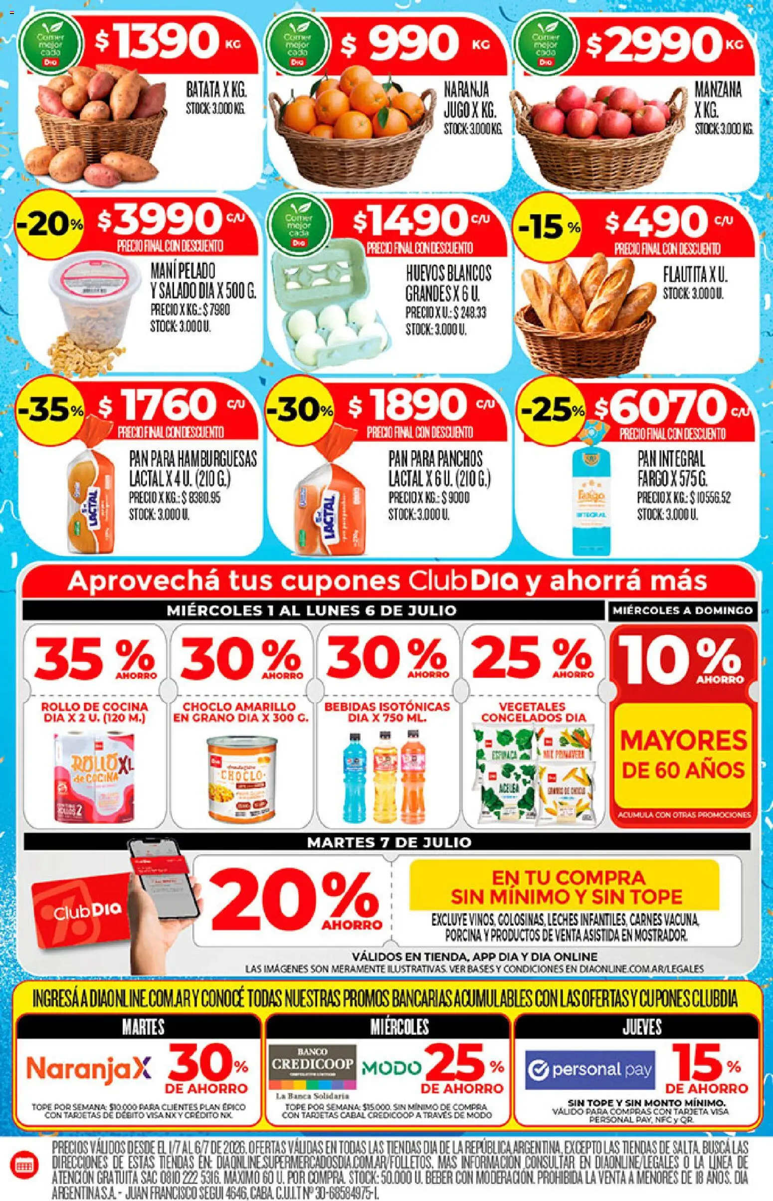 Supermercado DIA Ofertas │ válido desde el 01/07/2026 | Página: 4 | Productos: Cocina, Choclo, Manzana, Huevos