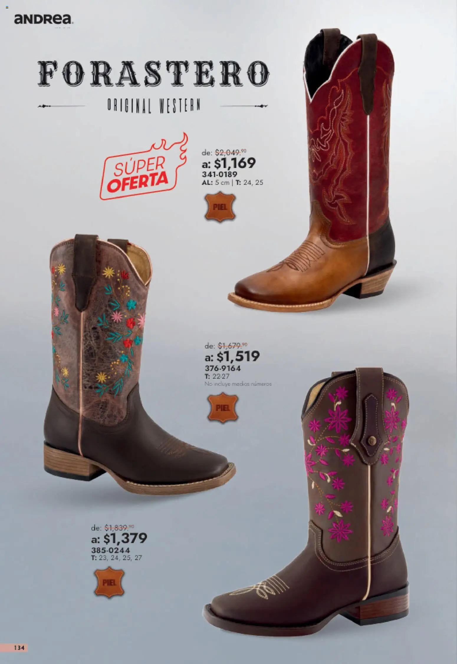 Nuevas ofertas de Andrea válidas en toda la República Mexicana desde el 26/07/2026. ¡Encuentra las mejores ofertas en Andrea catálogo Outlet! | Página: 134