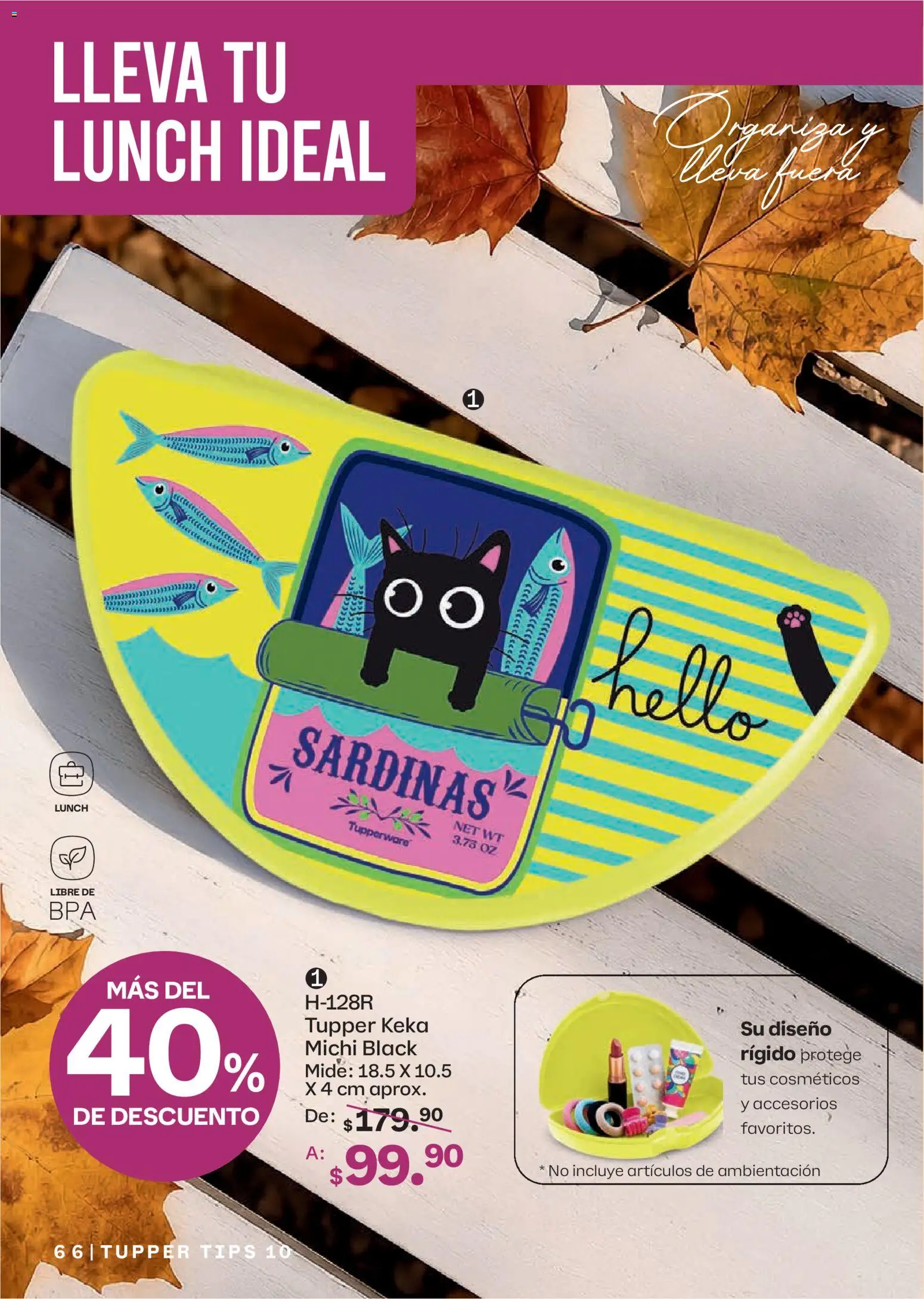 Nuevas ofertas de Tupperware válidas en toda la República Mexicana desde el 07/09/2026. ¡Encuentra las mejores ofertas en Tupperware catálogo! | Página: 66 | Productos: Sardinas, Tupper