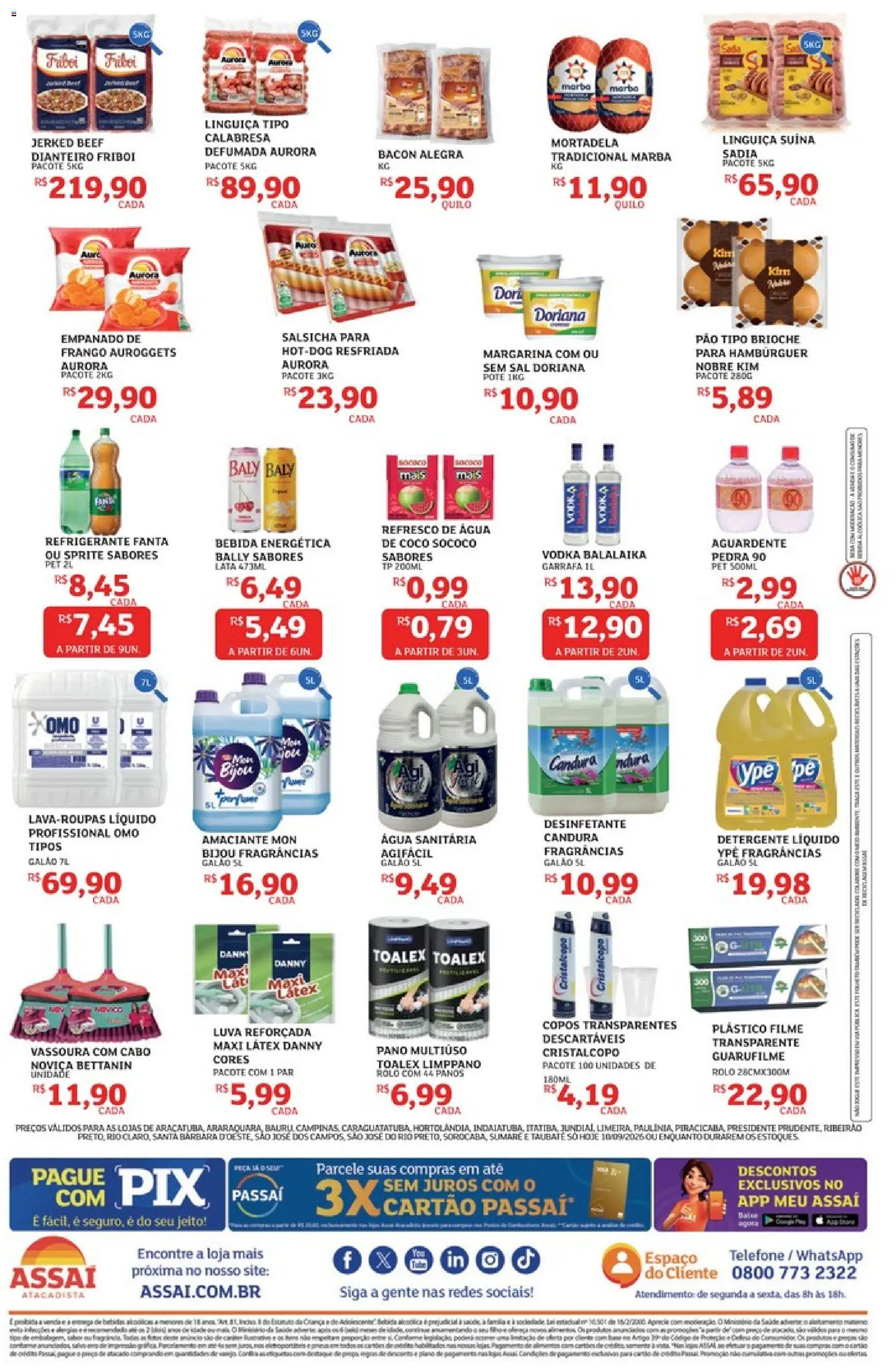 Assaí Atacadista Folheto - válido de 10/09/2026 | Página: 2 | Produtos: Brioche, Doriana, Refrigerante, Frango