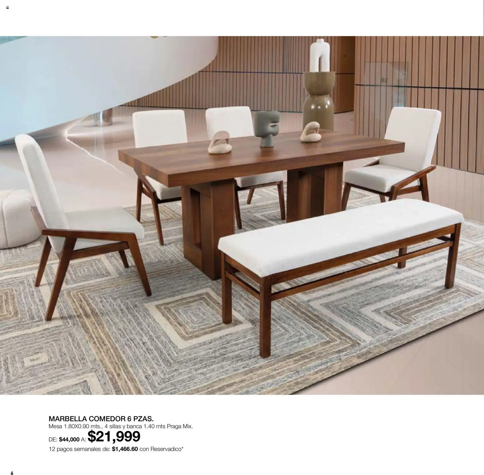 Nuevas ofertas de Muebles Dico válidas en toda la República Mexicana desde el 01.06.2026. ¡Encuentra las mejores ofertas en Muebles Dico catálogo! | Página: 6 | Productos: Mesa