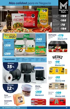 Vista previa de Sam's Club catálogo, nuevo folleto de la tienda, válido en México a partir del 01.05.2026 | Página: 31 | Productos: Mostaza, Bolsa, Aceite, Toalla