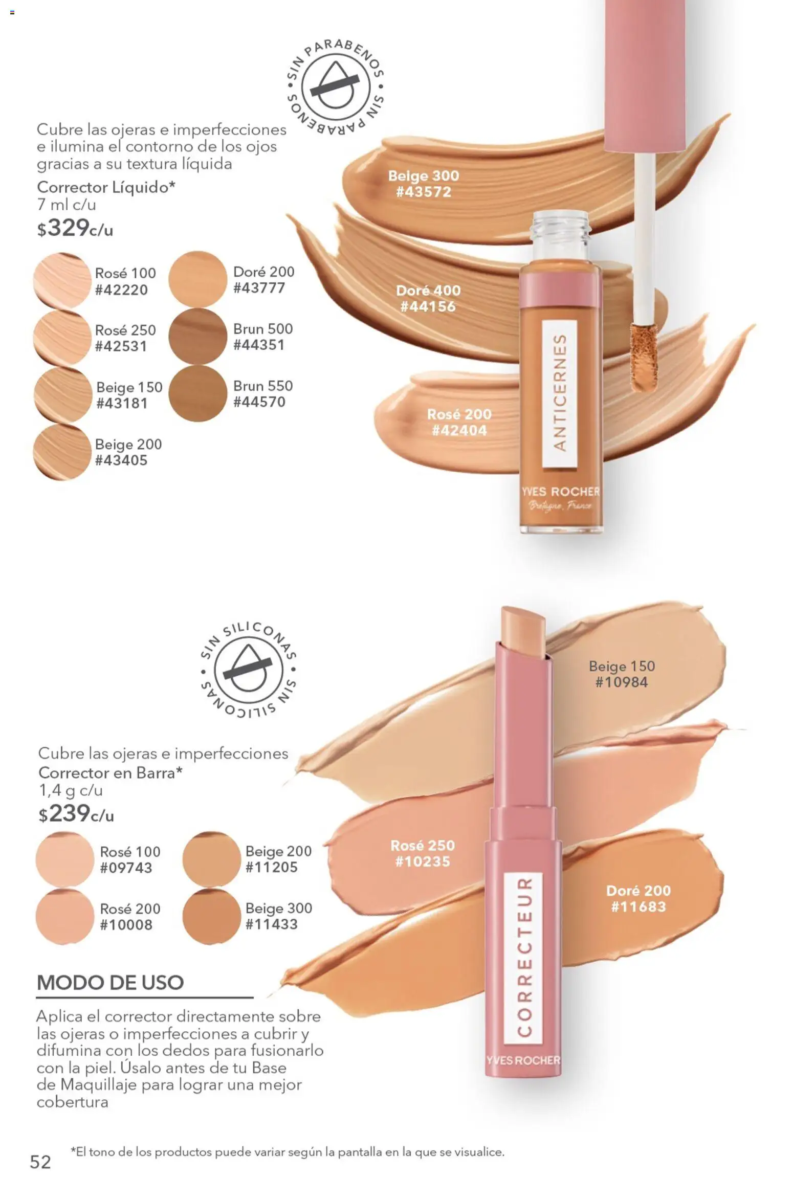 Nuevas ofertas de Yves Rocher válidas en toda la República Mexicana desde el 04/08/2026. ¡Encuentra las mejores ofertas en Yves Rocher campaña 11 2026! | Página: 56 | Productos: Contorno, Maquillaje, Corrector, Sobre