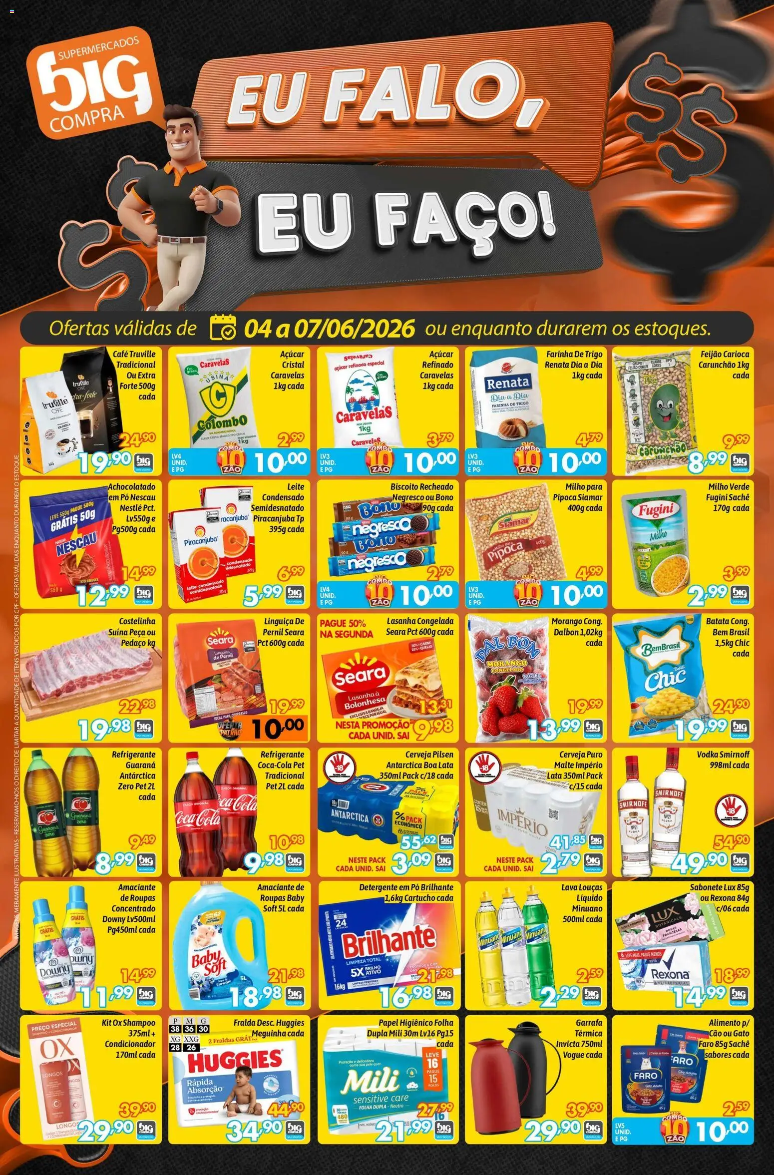 Big Compra Folheto - válido de 04.06.2026 | Página: 1 | Produtos: Nescau, Achocolatado, Pernil, Pipoca