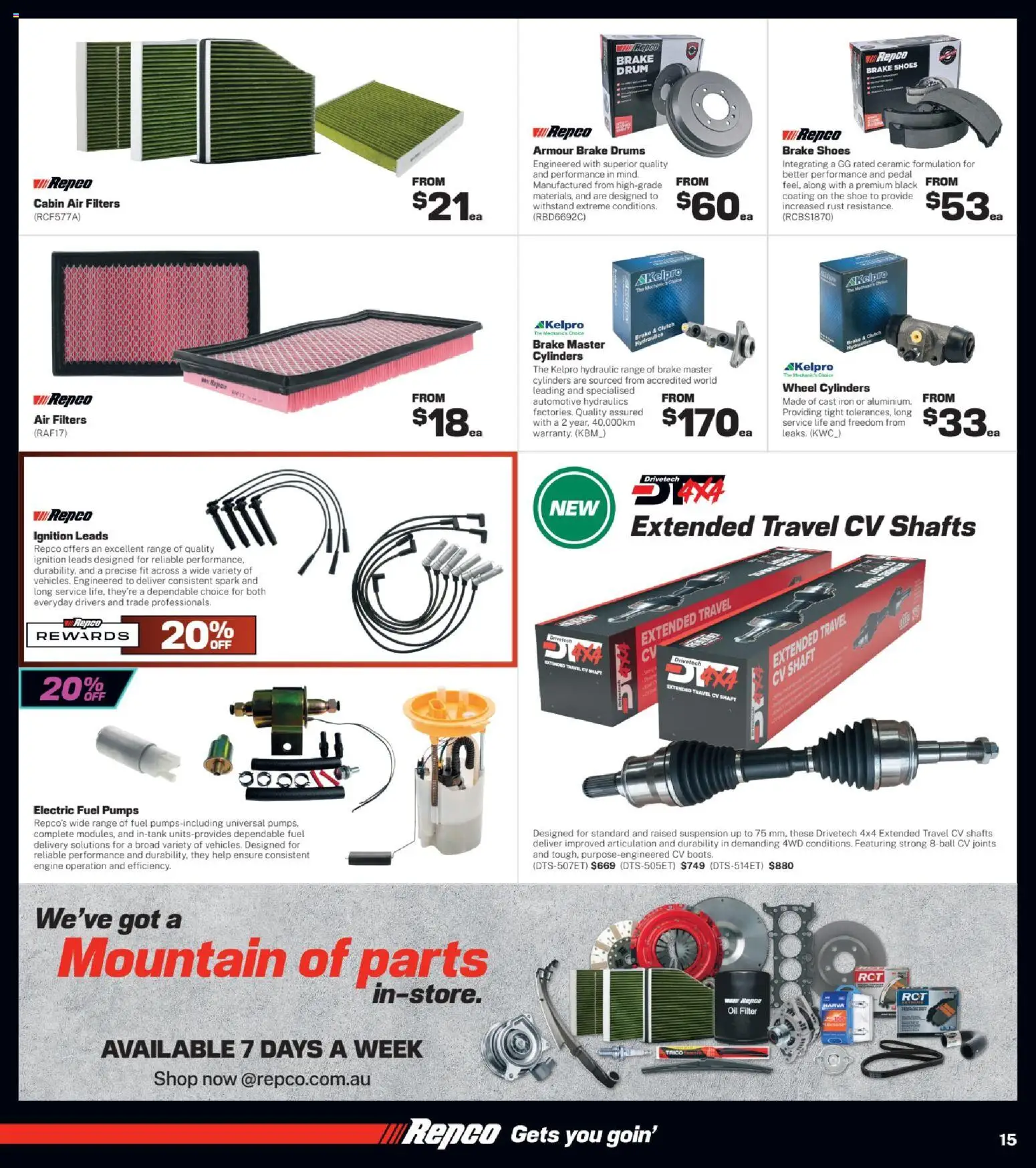 Repco catalogue - valid from 30/09/2026 | Page: 15 | Products: Clutch, Oil, Pumps, Iron