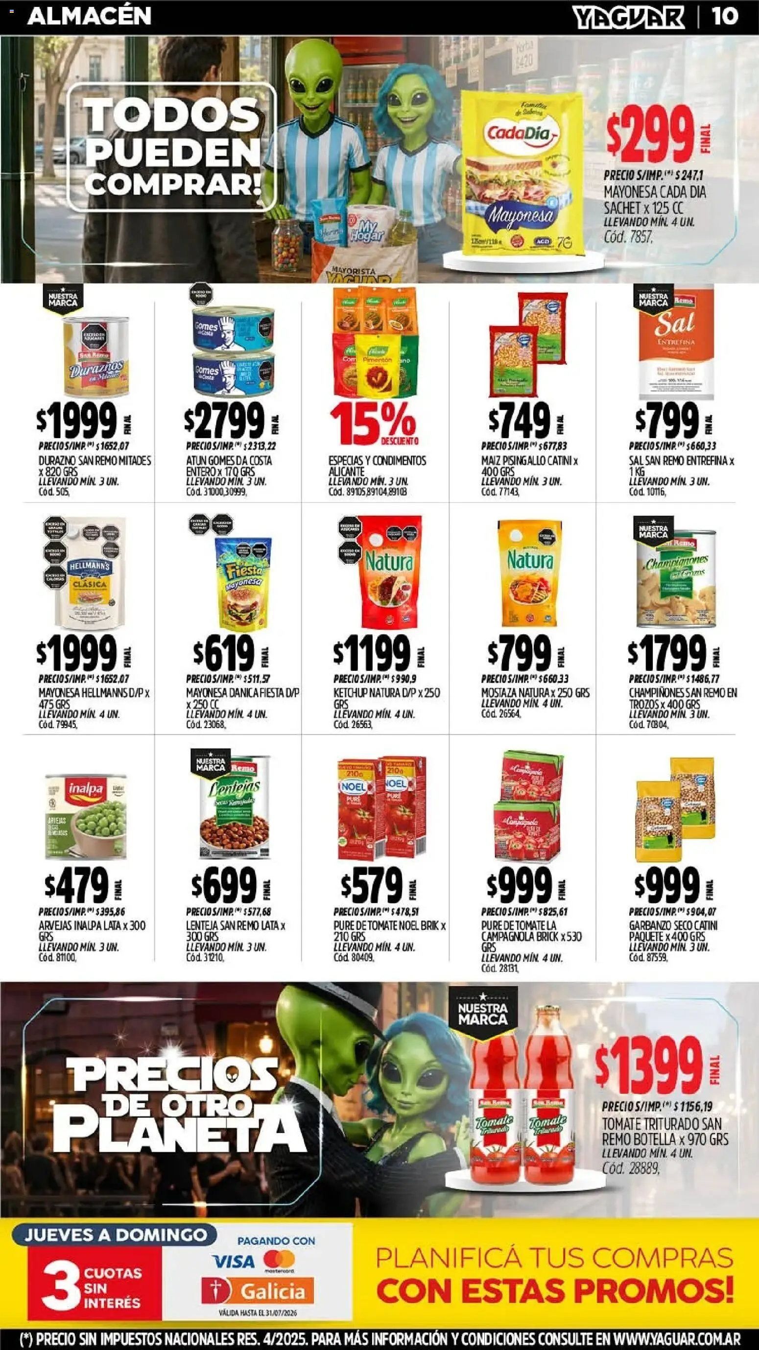 Yaguar - Oferta Semanal Misiones │ válido desde el 06/07/2026 | Página: 12 | Productos: Ketchup, Mostaza, Maiz, Sal