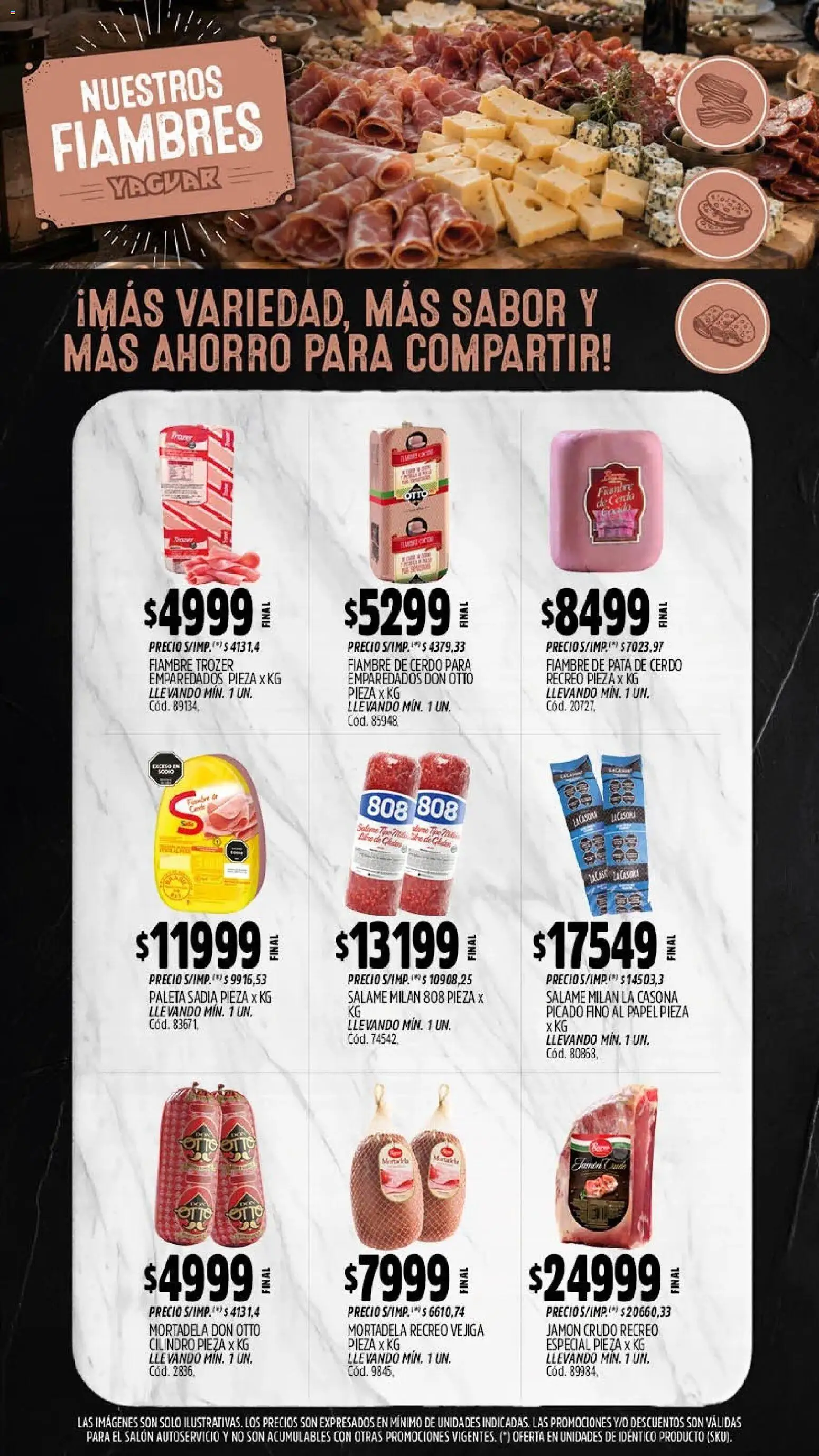 Yaguar - Oferta Semanal Santa Fé │ válido desde el 17/07/2026 | Página: 9 | Productos: Mortadela, Paleta, Salame, Cerdo