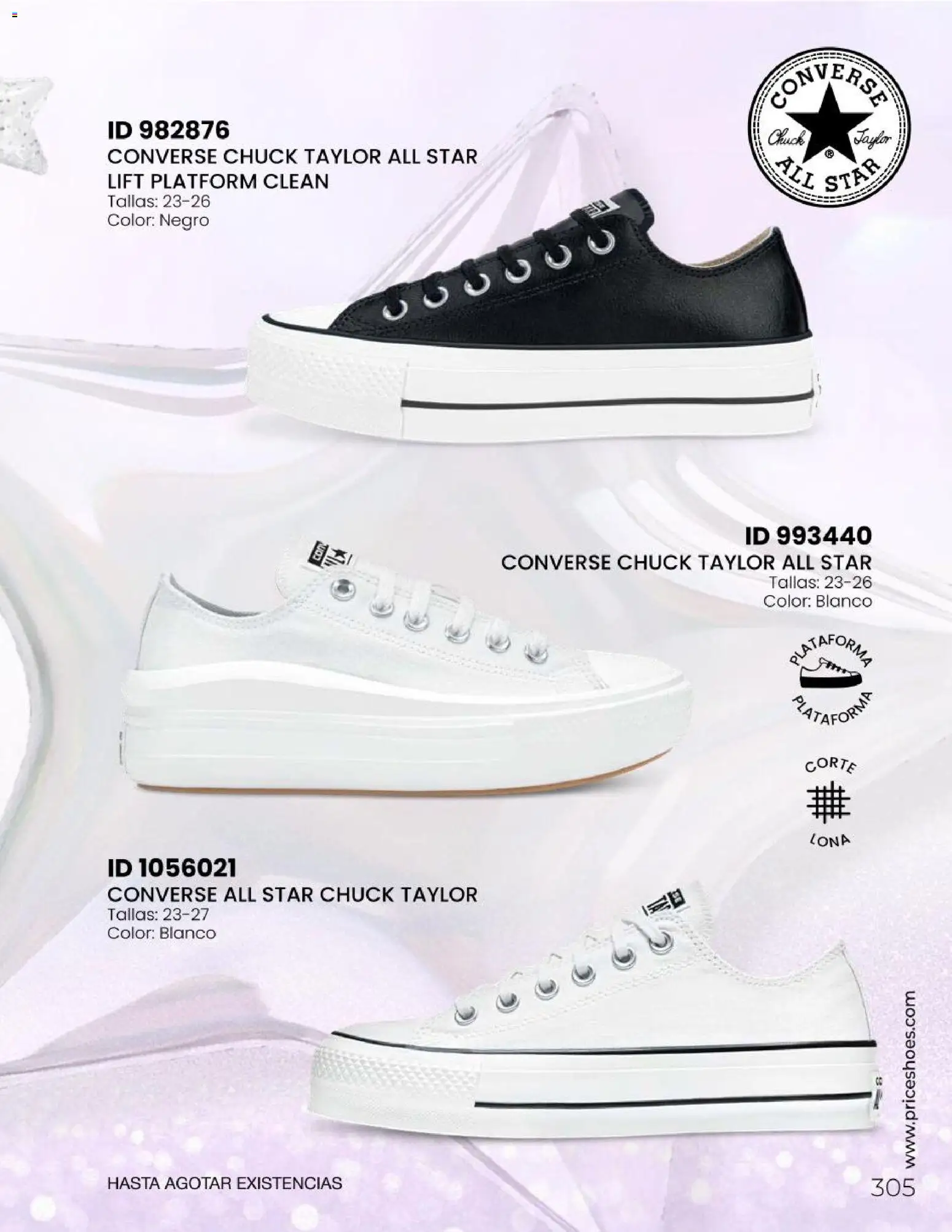 Nuevas ofertas de Price Shoes válidas en toda la República Mexicana desde el 06.05.2026. ¡Encuentra las mejores ofertas en Price Shoes catálogo Todo en uno! | Página: 305 | Productos: Lona