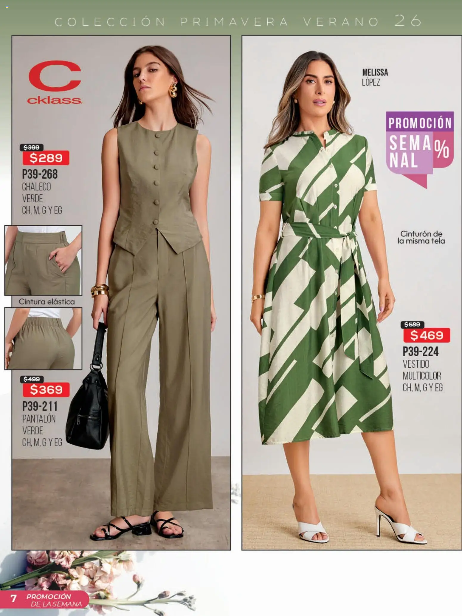 Nuevas ofertas de Cklass válidas en toda la República Mexicana desde el 13.04.2026. ¡Encuentra las mejores ofertas en Cklass catálogo Promo semanal! | Página: 8 | Productos: Chaleco, Cinturón, Vestido