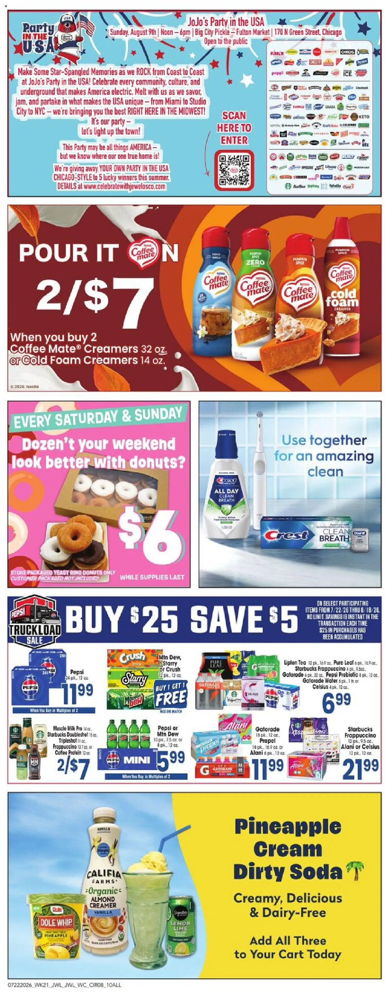 Jewel Osco Weekly Ad - valid from 07/22/2026 | Page: 8 | Products: Ring, Coffee, Tea, Lime