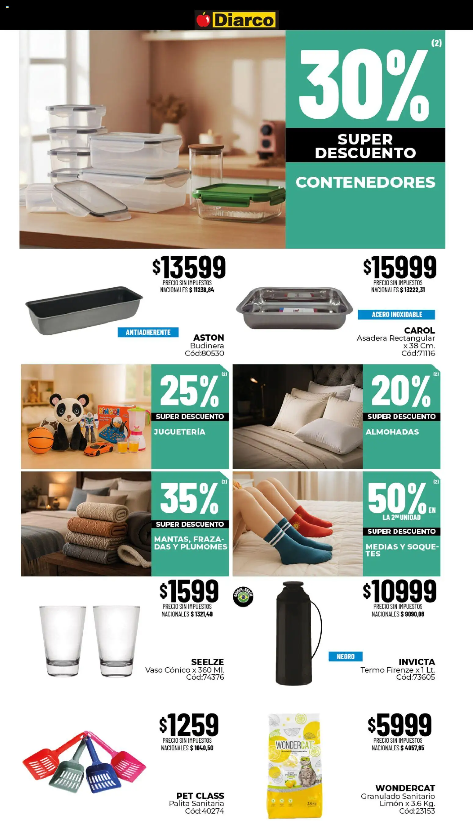 Diarco ofertas │ válido desde el 17/08/2026 | Página: 18 | Productos: Budinera, Termo, Limón, Medias