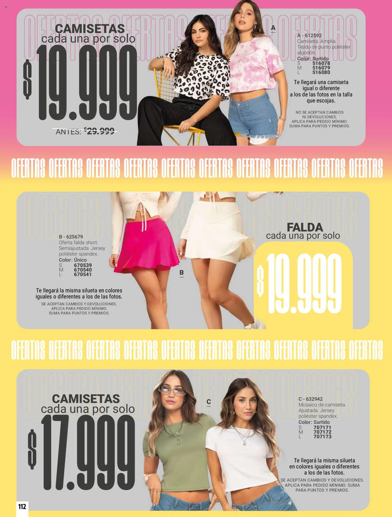 Carmel revista - valida desde el 01/07/2026 | Página: 112 | Productos: Té, Falda, Camiseta