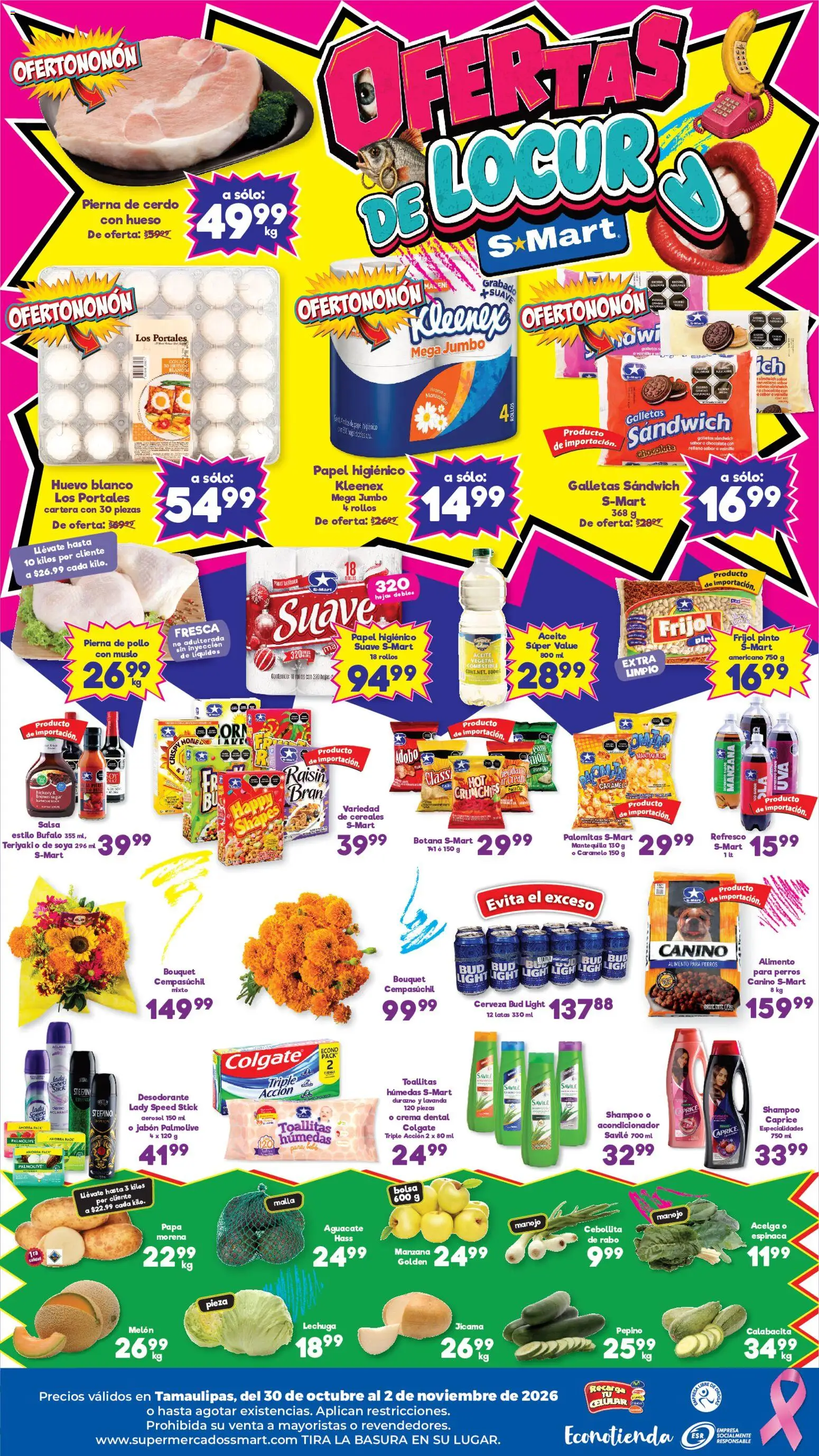 Nuevas ofertas de S-Mart válidas en toda la República Mexicana desde el 30/10/2026. ¡Encuentra las mejores ofertas en S-Mart folleto Matamoros, Nuevo Laredo, Reynosa! | Página: 2
