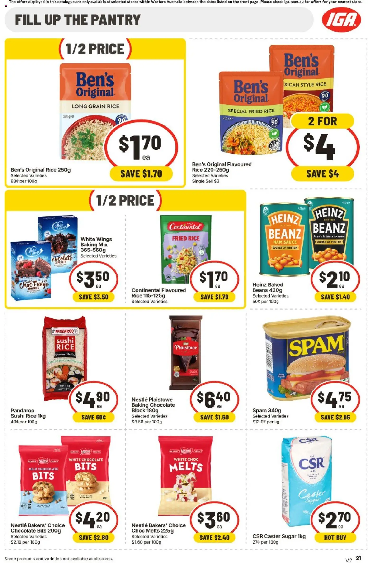 IGA catalogue - valid from 30/09/2026 | Page: 30 | Products: Brownies, Ham, Rice, Sushi