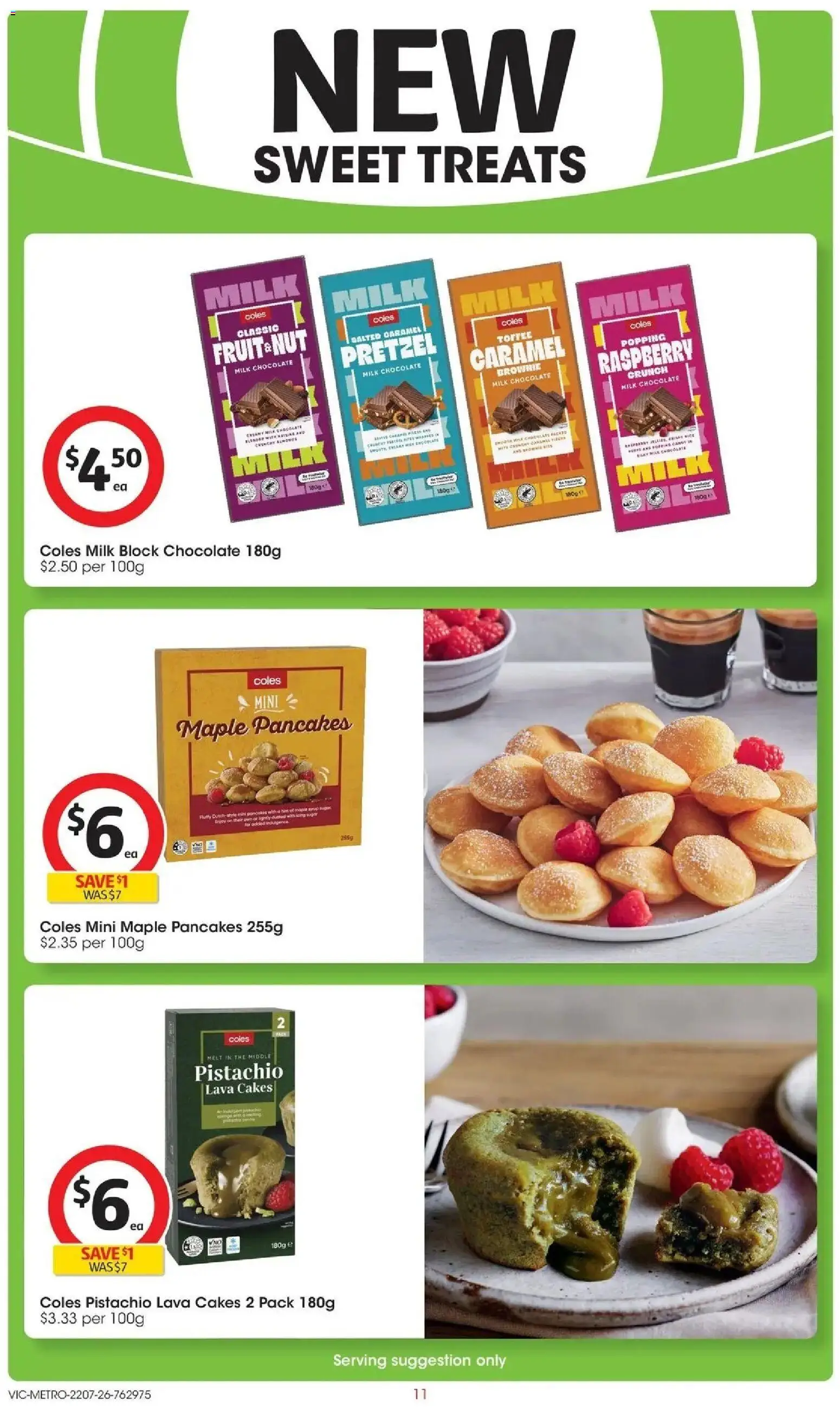 Coles catalogue - valid from 22/07/2026 | Page: 11 | Products: Almonds, Chocolate, Raisins, Sugar