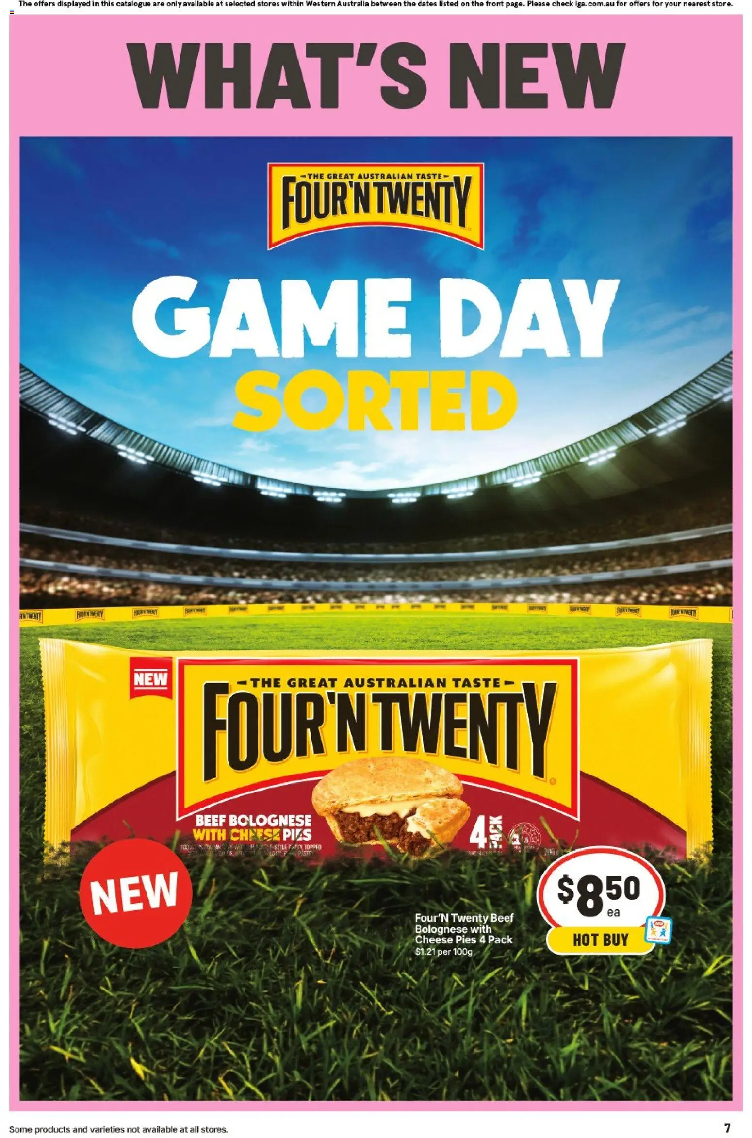 IGA catalogue - valid from 19/08/2026 | Page: 7 | Products: Cheese, Beef, Pies, Game