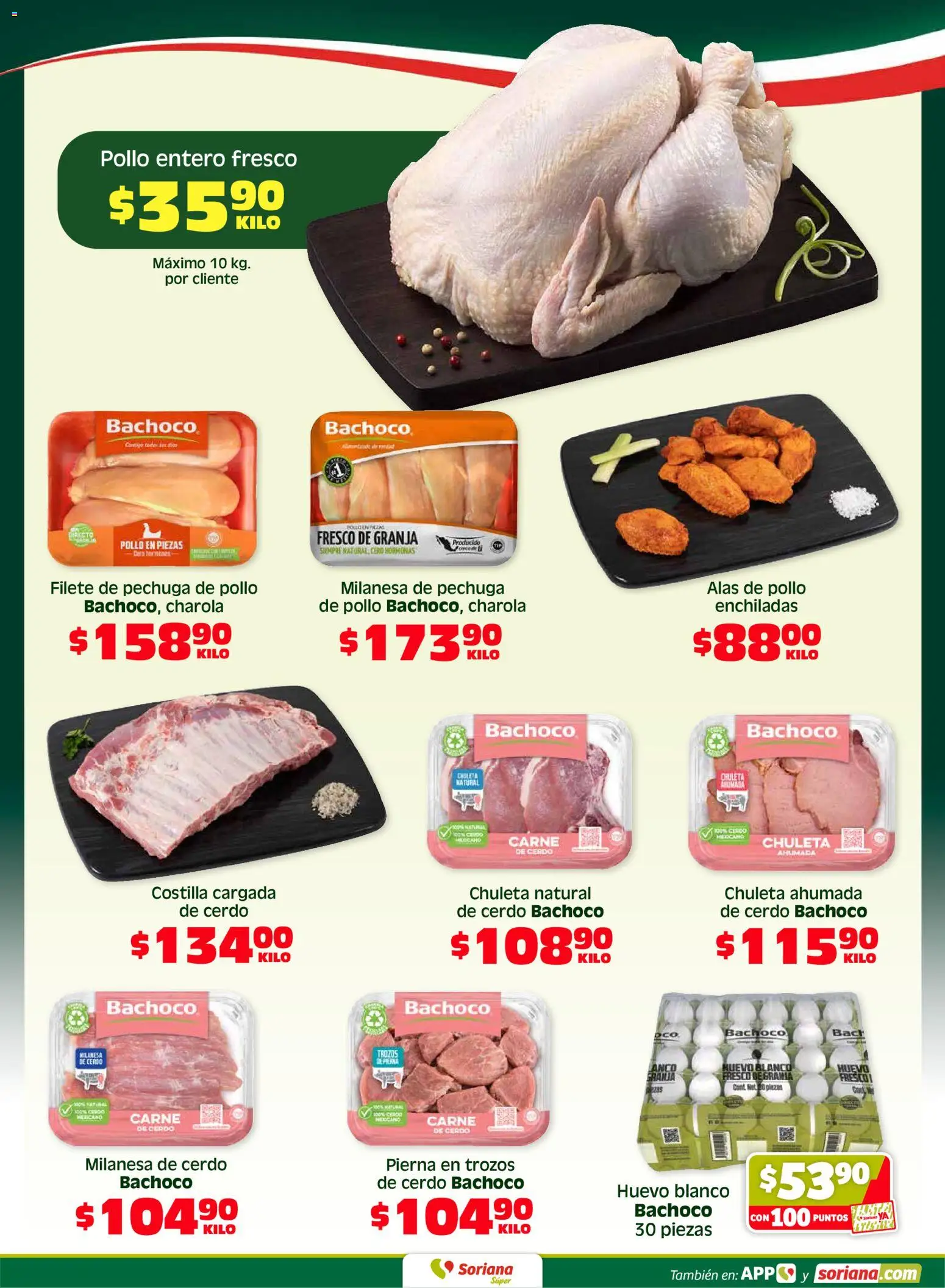 Nuevas ofertas de Soriana válidas en toda la República Mexicana desde el 15.05.2026. ¡Encuentra las mejores ofertas en Soriana Fin de Semana Súper: Ags, Nay, Jal, Qro, Col, Mich, Gto, Hgo, Tlax, Mor, Pue, Gro, Oax, Edo. de Mex, Valle de México, Za! | Página: 3 | Productos: Pollo, Milanesa, Huevo, Cerdo