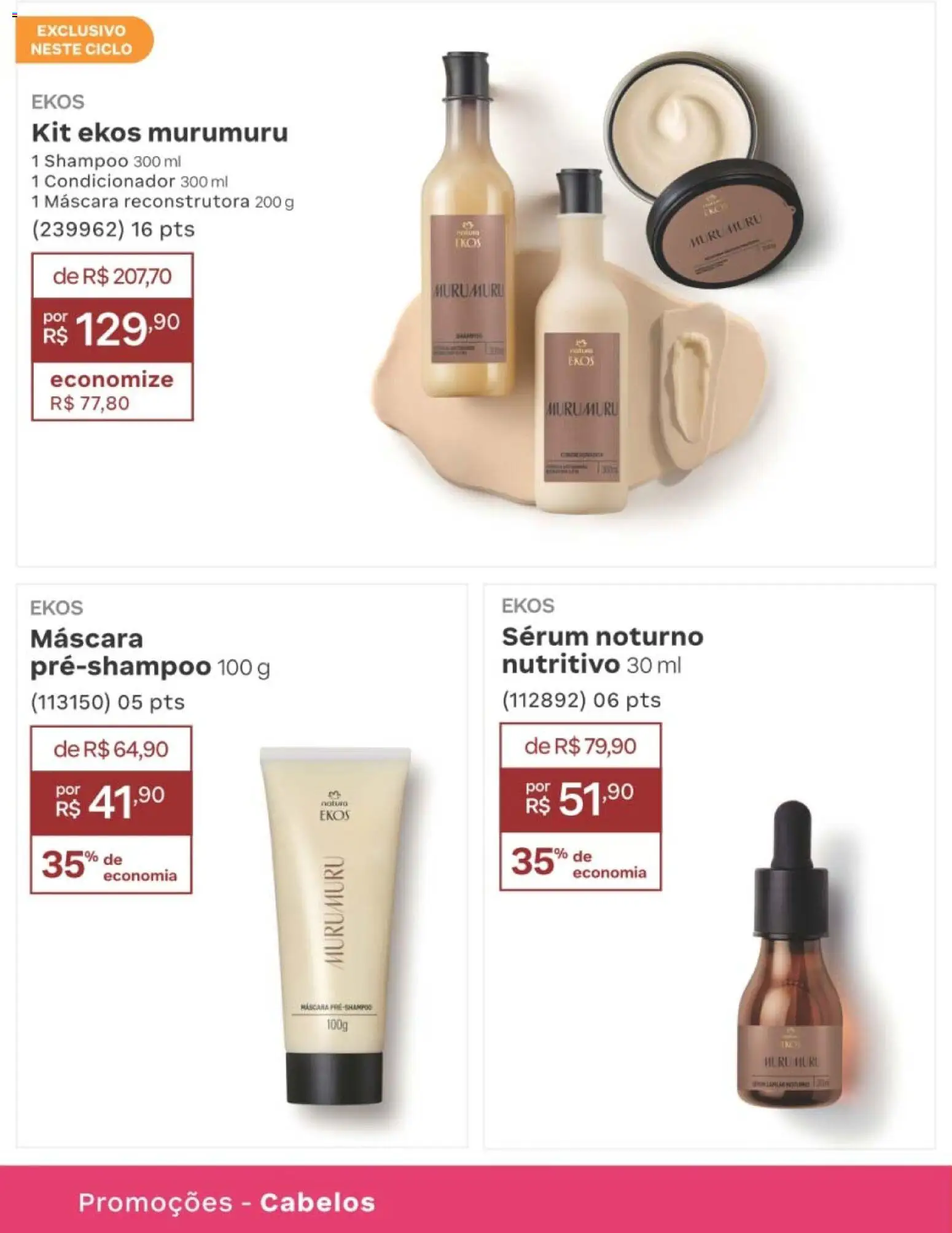 Natura Folheto - válido de 10/08/2026 | Página: 228 | Produtos: Shampoo, Condicionador, Sérum