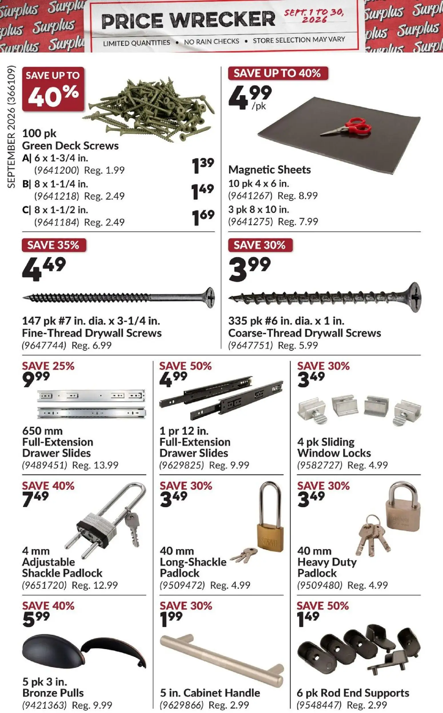Princess Auto flyer valid from Sep 1, 2026 | Page: 10 | Products: Cabinet