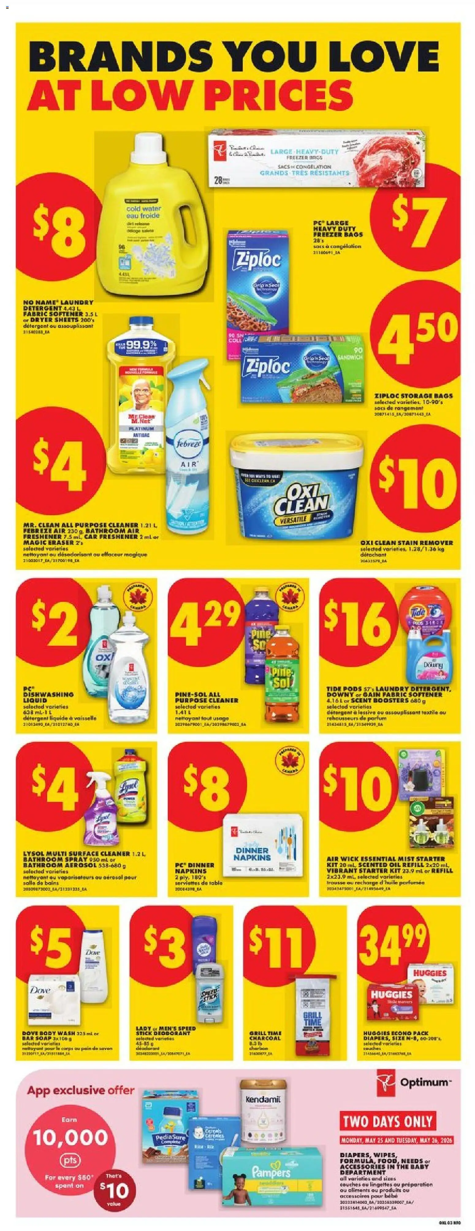 No Frills flyer valid from 21.05.2026 | Page: 8 | Products: Dryer, Body wash, Table, Oil
