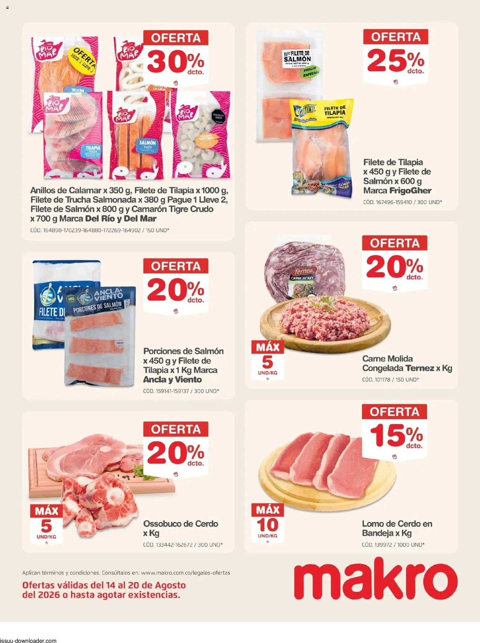 Makro revista - valida desde el 14/08/2026 | Página: 5 | Productos: Bandeja, Trucha, Mesa, Camarón