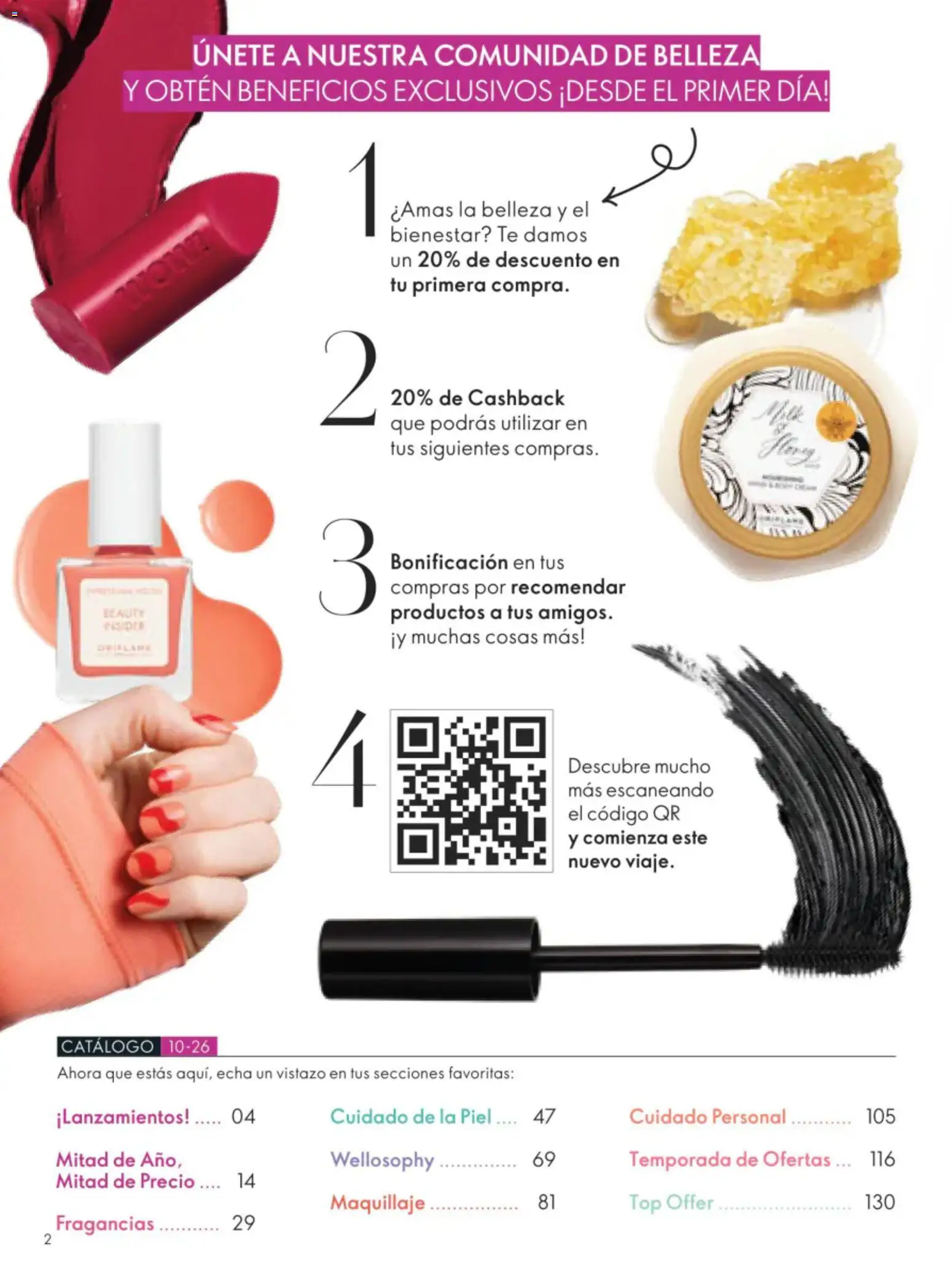 Nuevas ofertas de Oriflame válidas en toda la República Mexicana desde el 11/07/2026. ¡Encuentra las mejores ofertas en Oriflame campaña 10 2026! | Página: 2 | Productos: Top, Té, Maquillaje