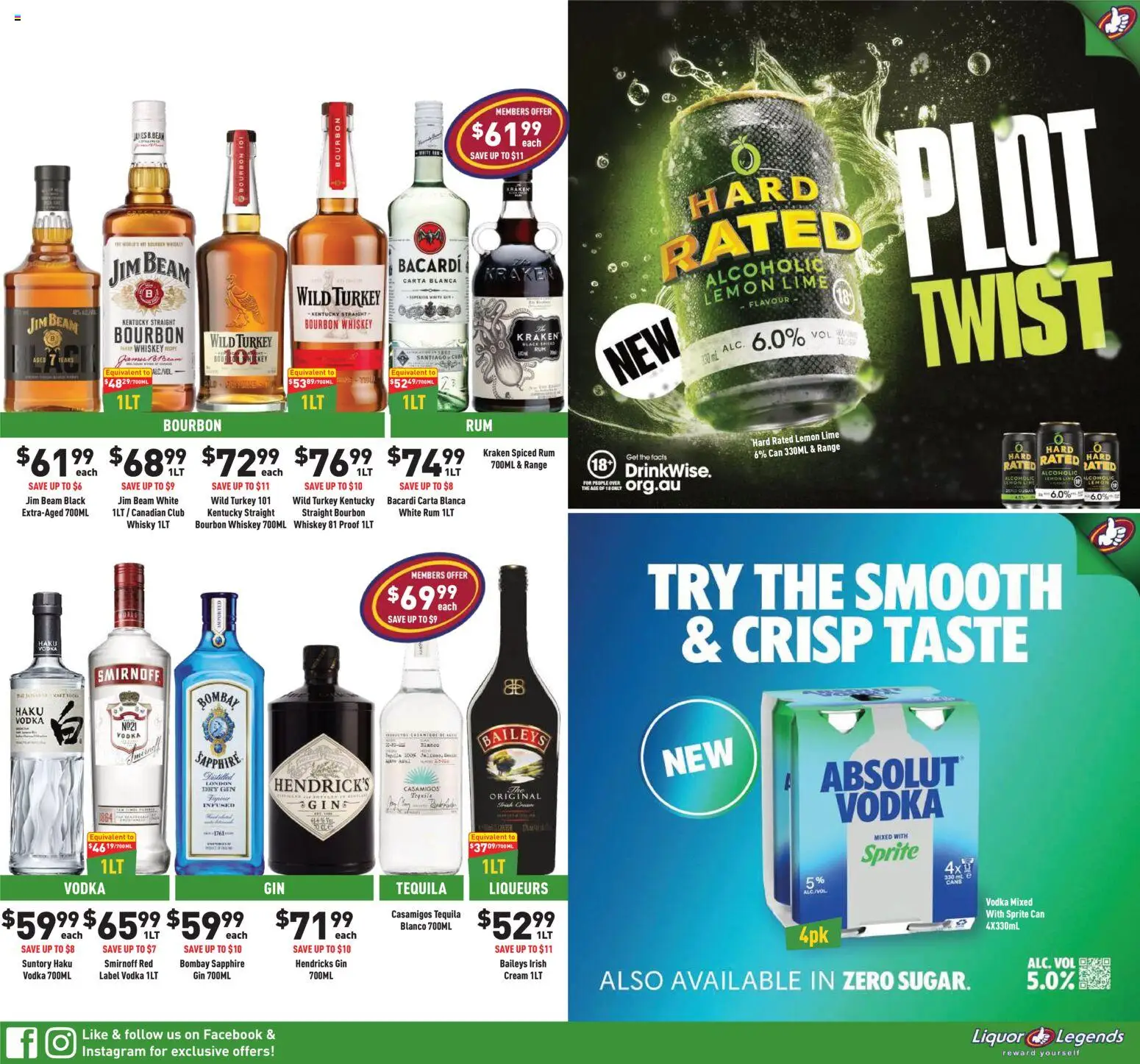 Liquor Legends catalogue - valid from 03.06.2026 | Page: 5 | Products: Bourbon, Gin, Vodka, Lime