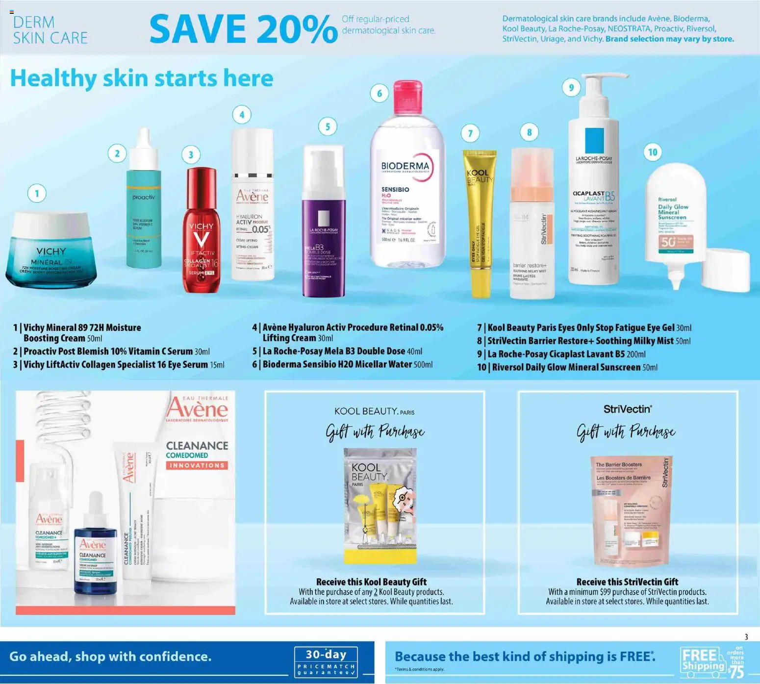 London Drugs flyer valid from Aug 21, 2026 | Page: 2 | Products: Cream, Water, Micellar water, Sunscreen
