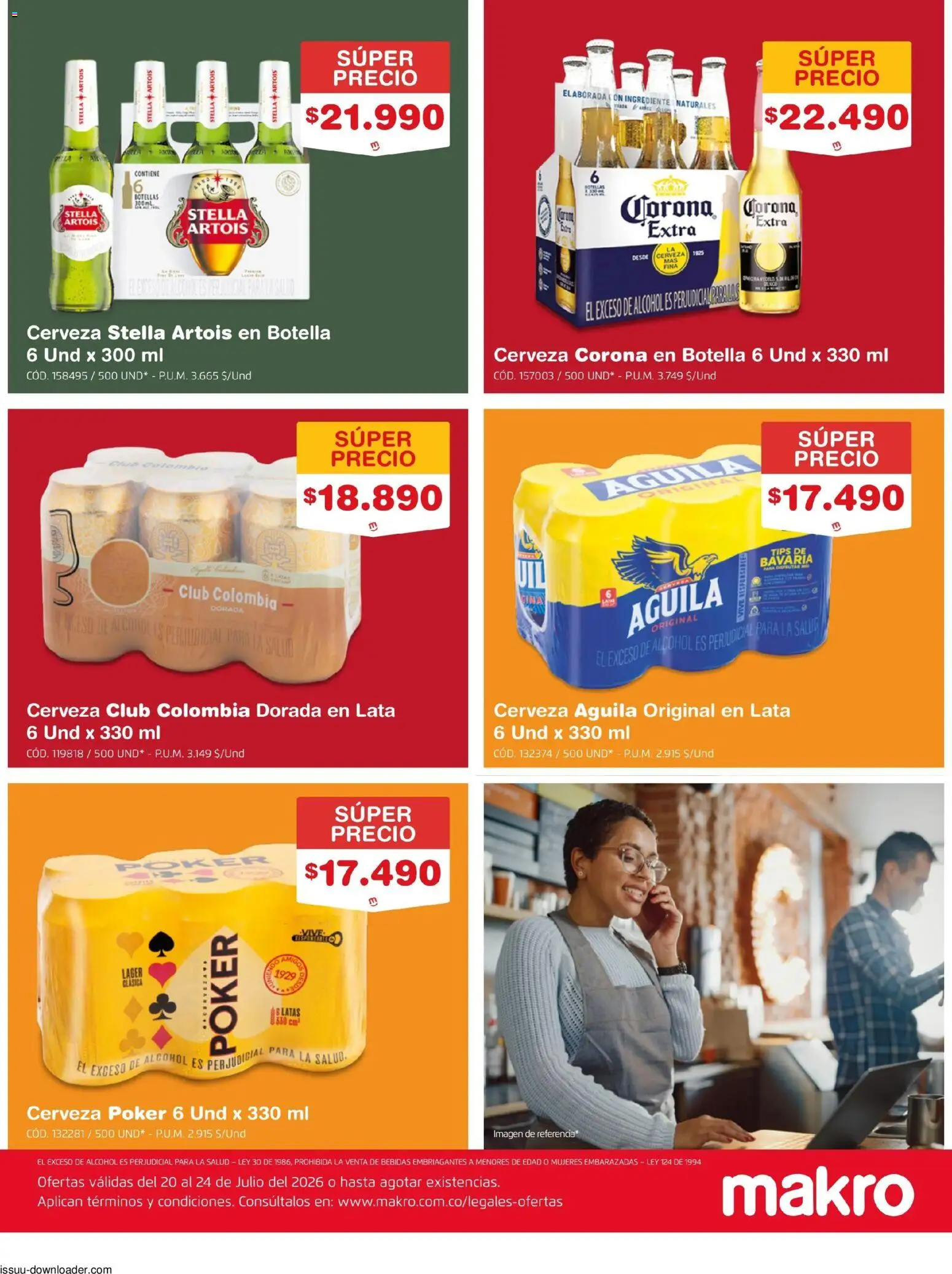 Makro revista - valida desde el 20/07/2026 | Página: 7 | Productos: Bebidas, Botella, Cerveza Corona, Cerveza