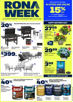 Preview of Rona weekly flyer from shop Rona valid from 07.05.2026