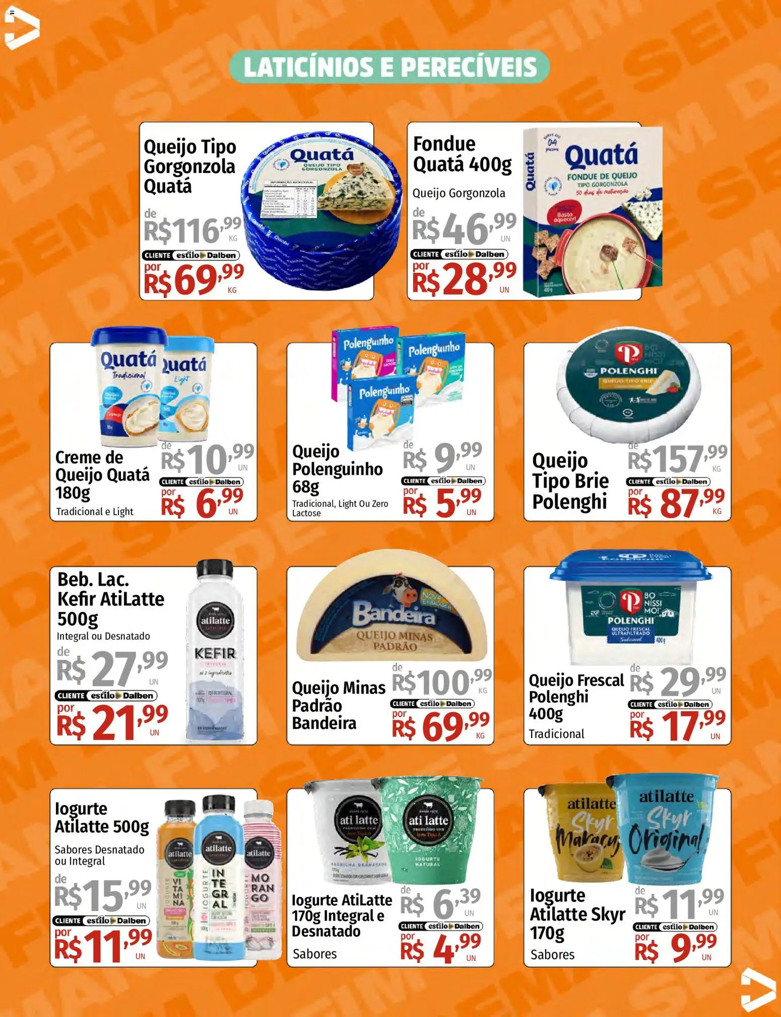 Supermercado Dalben Folheto - válido de 22.05.2026 | Página: 10 | Produtos: Queijo, Iogurte, Brie, Creme