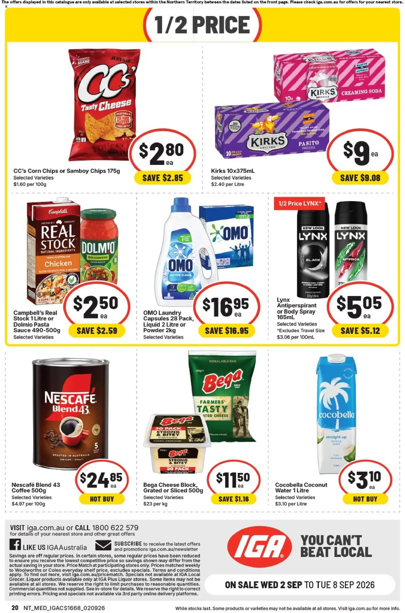 IGA catalogue - valid from 02/09/2026 | Page: 2 | Products: Powder, Chicken, Chips, Coconut