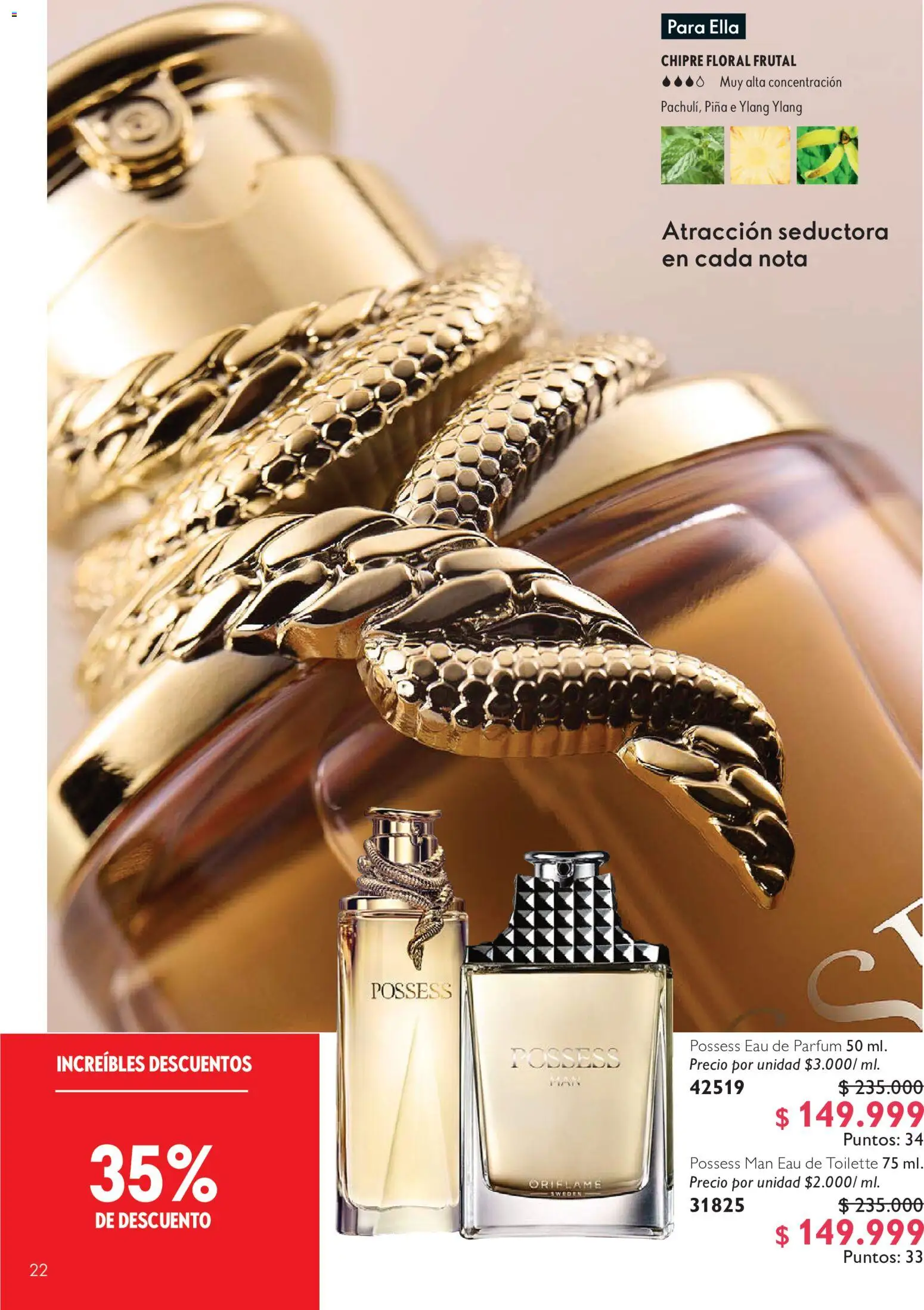 Oriflame revista - valida desde el 01/08/2026 | Página: 22 | Productos: Piña, Eau de toilette