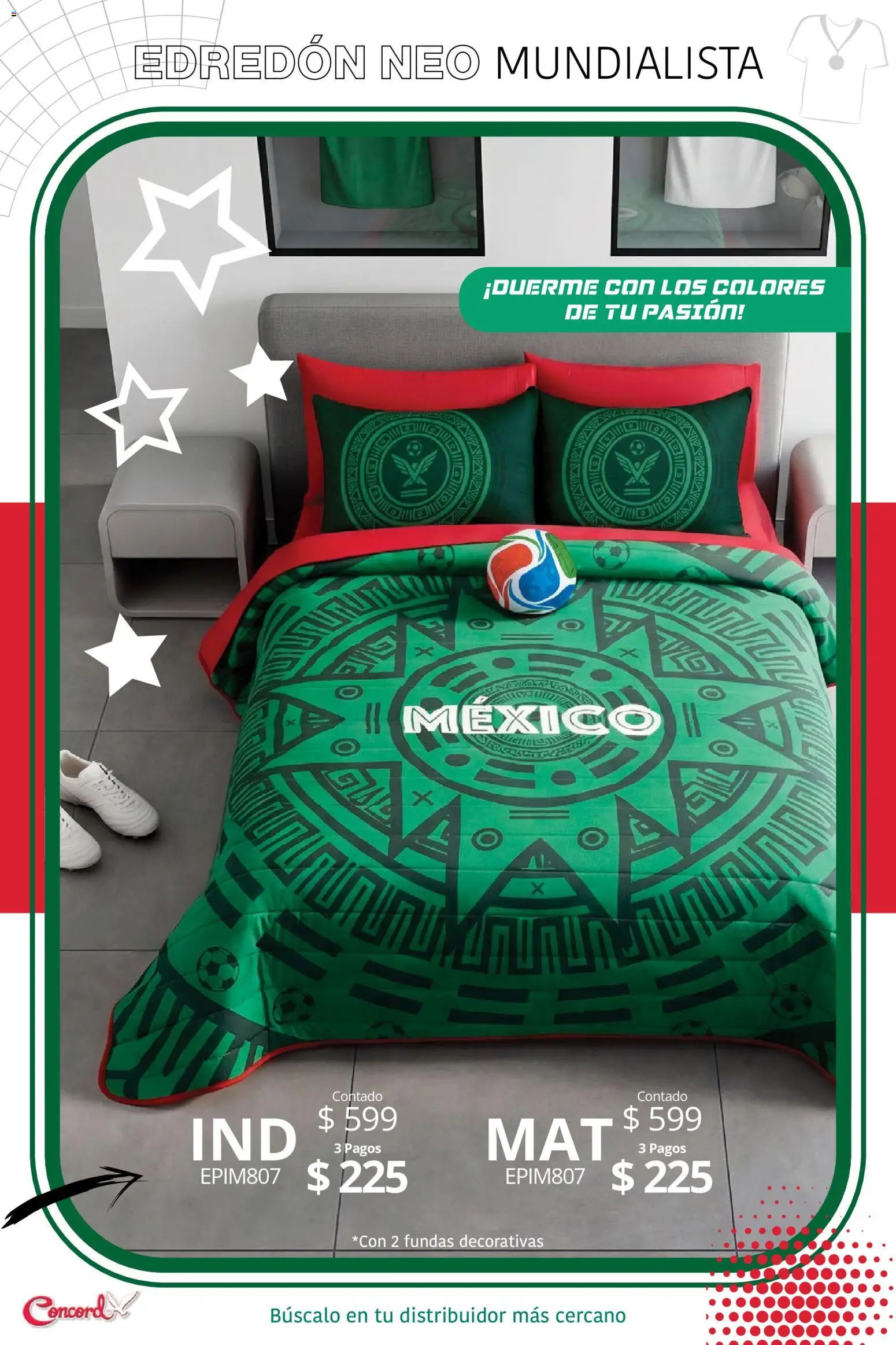 Nuevas ofertas de Colchas Concord válidas en toda la República Mexicana desde el 10/04/2026. ¡Encuentra las mejores ofertas en Colchas Concord catálogo Mundialista! | Página: 2