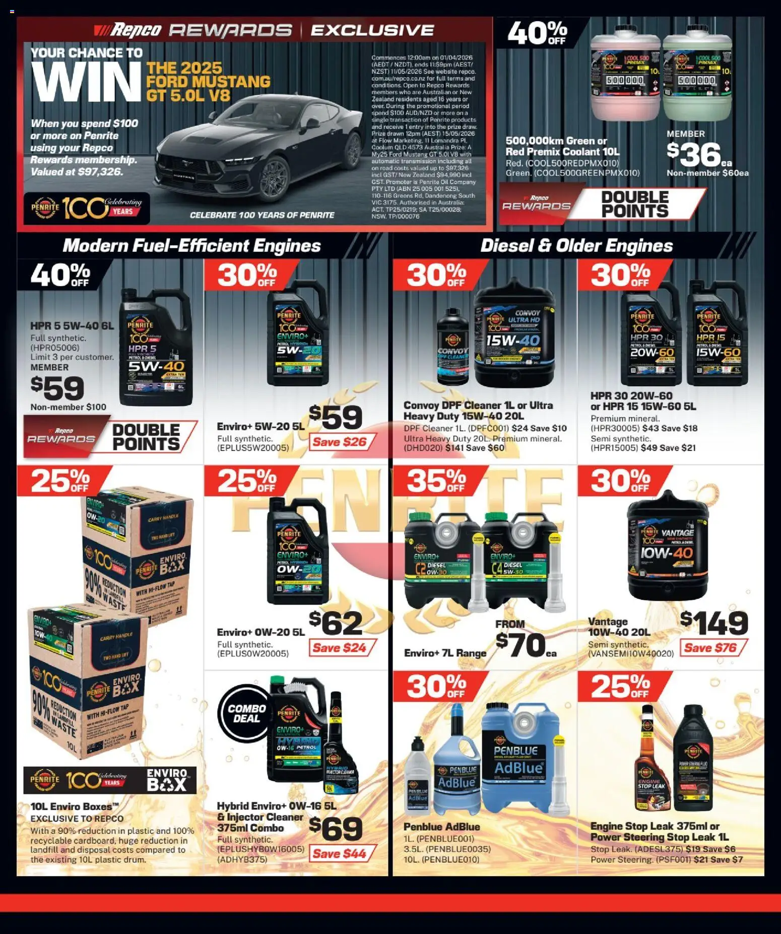 Repco catalogue - valid from 15.04.2026 | Page: 2 | Products: Cleaner, Oil, Tap, Greens