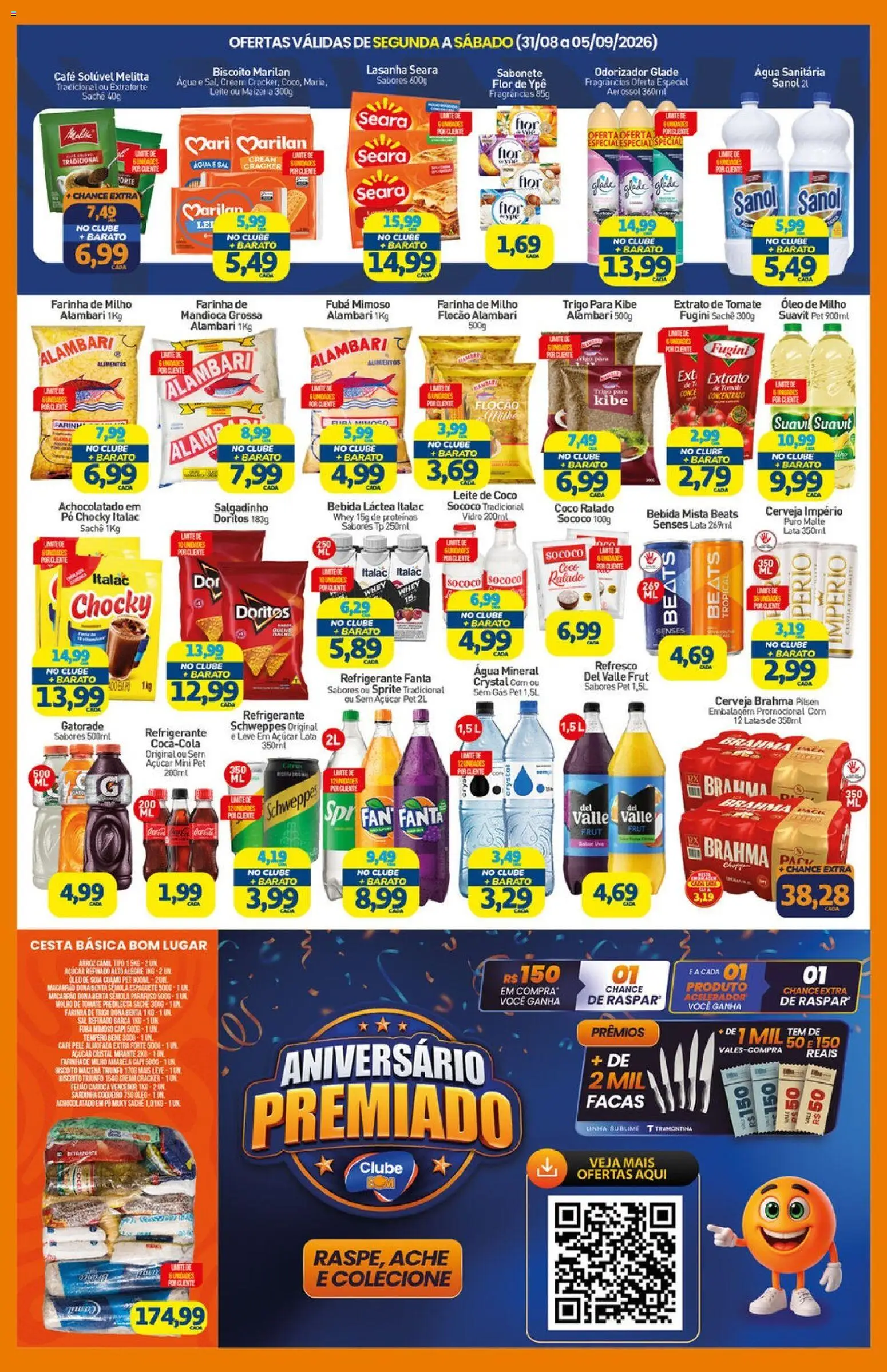 Rede Bom Lugar Folheto - válido de 31/08/2026 | Página: 2 | Produtos: Facas, Tomate, Mandioca, Biscoito