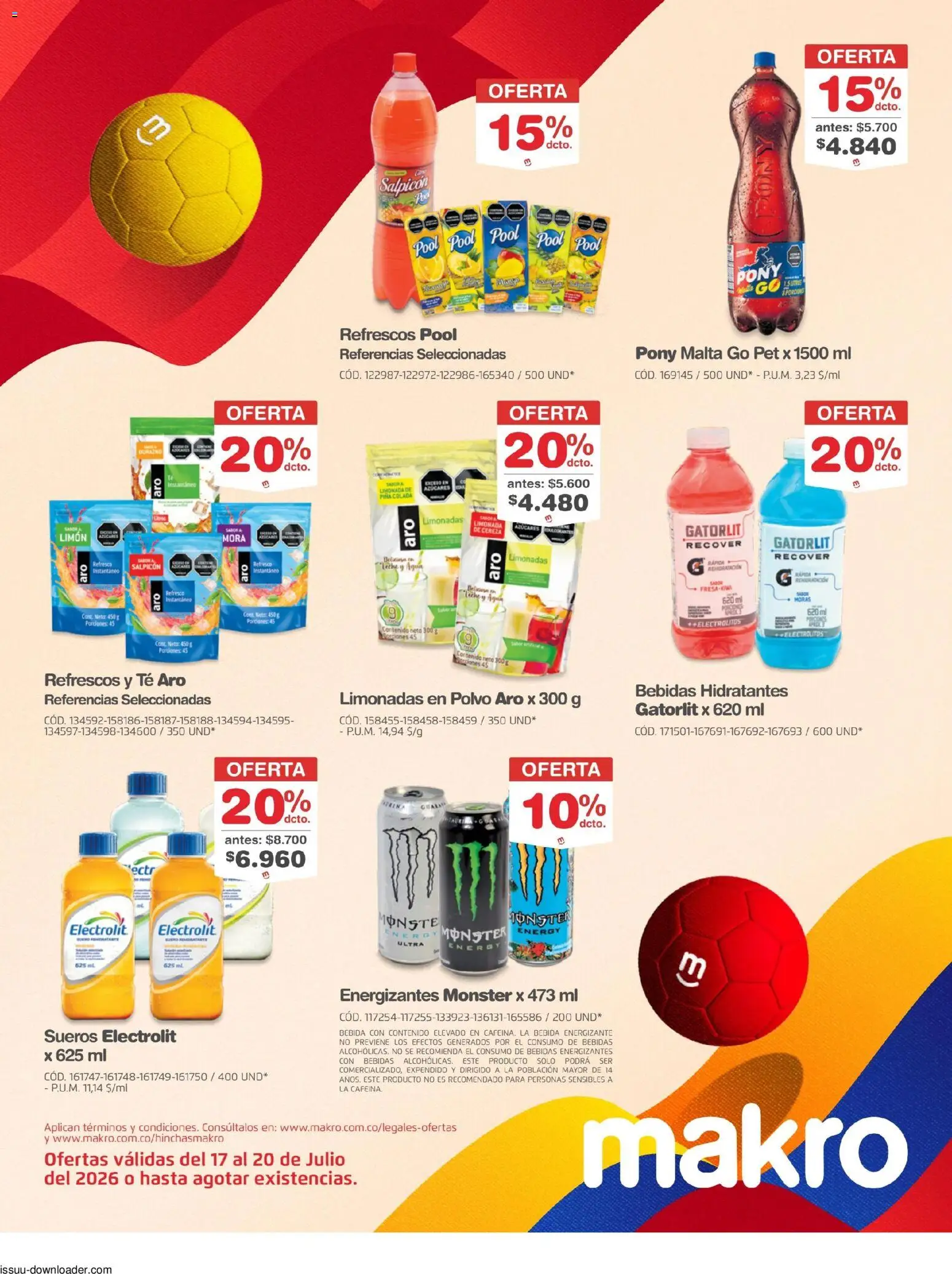 Makro revista - valida desde el 17/07/2026 | Página: 4 | Productos: Té, Piña, Limón, Polvo
