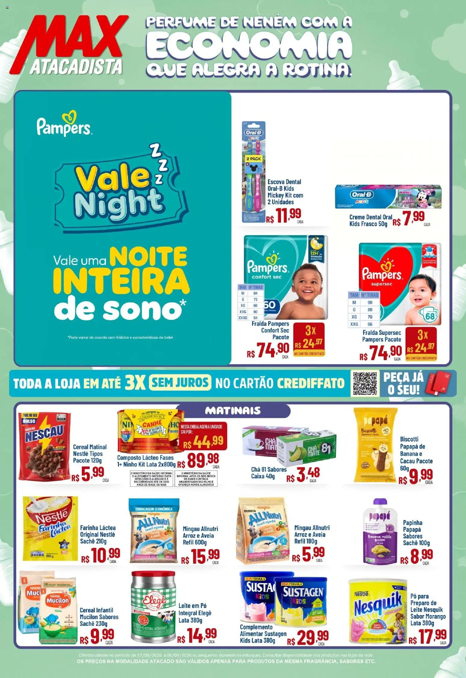 Max Atacadista Folheto - válido de 17/08/2026 | Página: 2 | Produtos: Mingau, Chá, Creme, Papinha