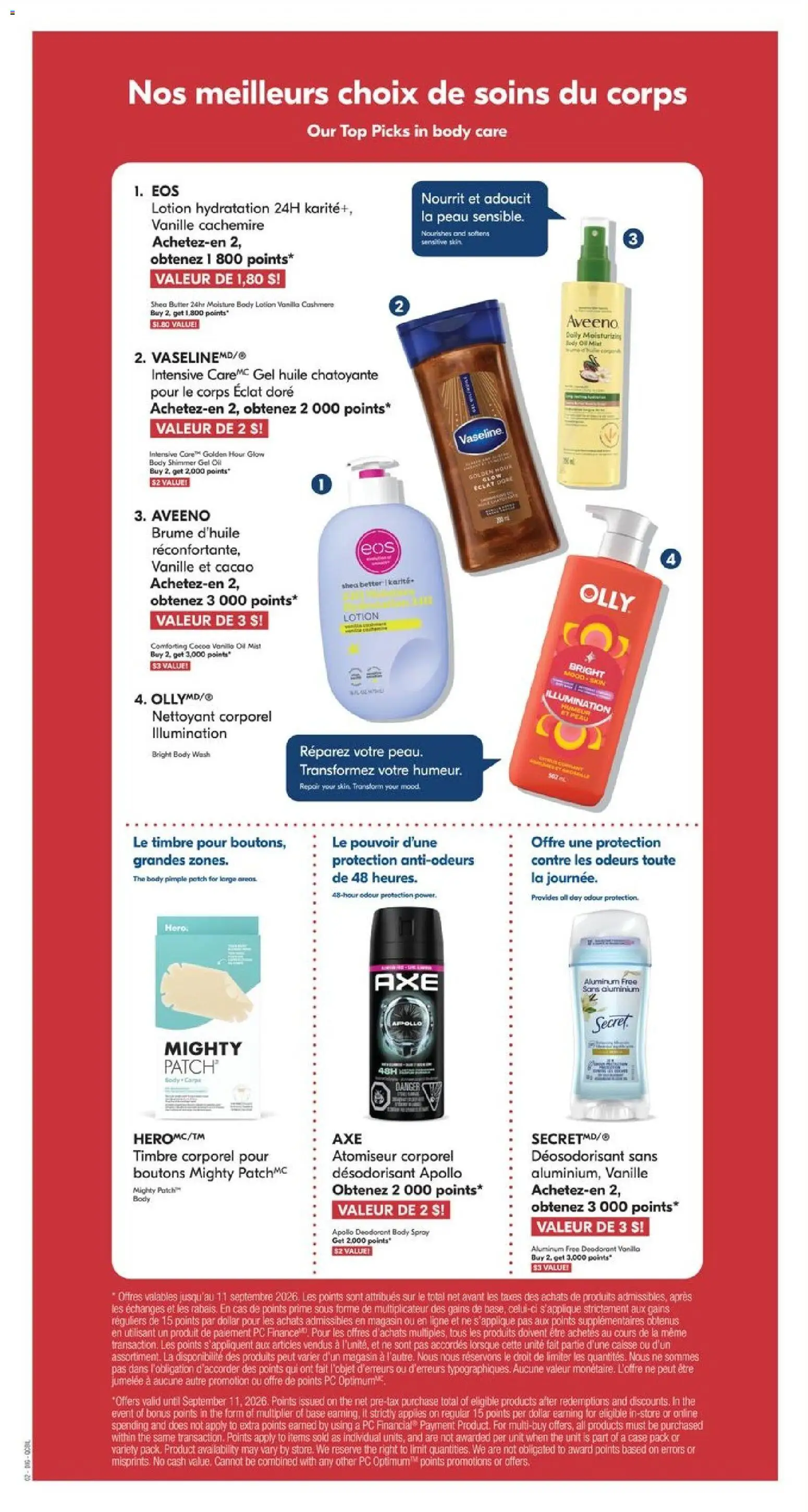 Pharmaprix flyer valid from Aug 29, 2026 | Page: 21 | Products: Cocoa, Body wash, Deodorant, Oil