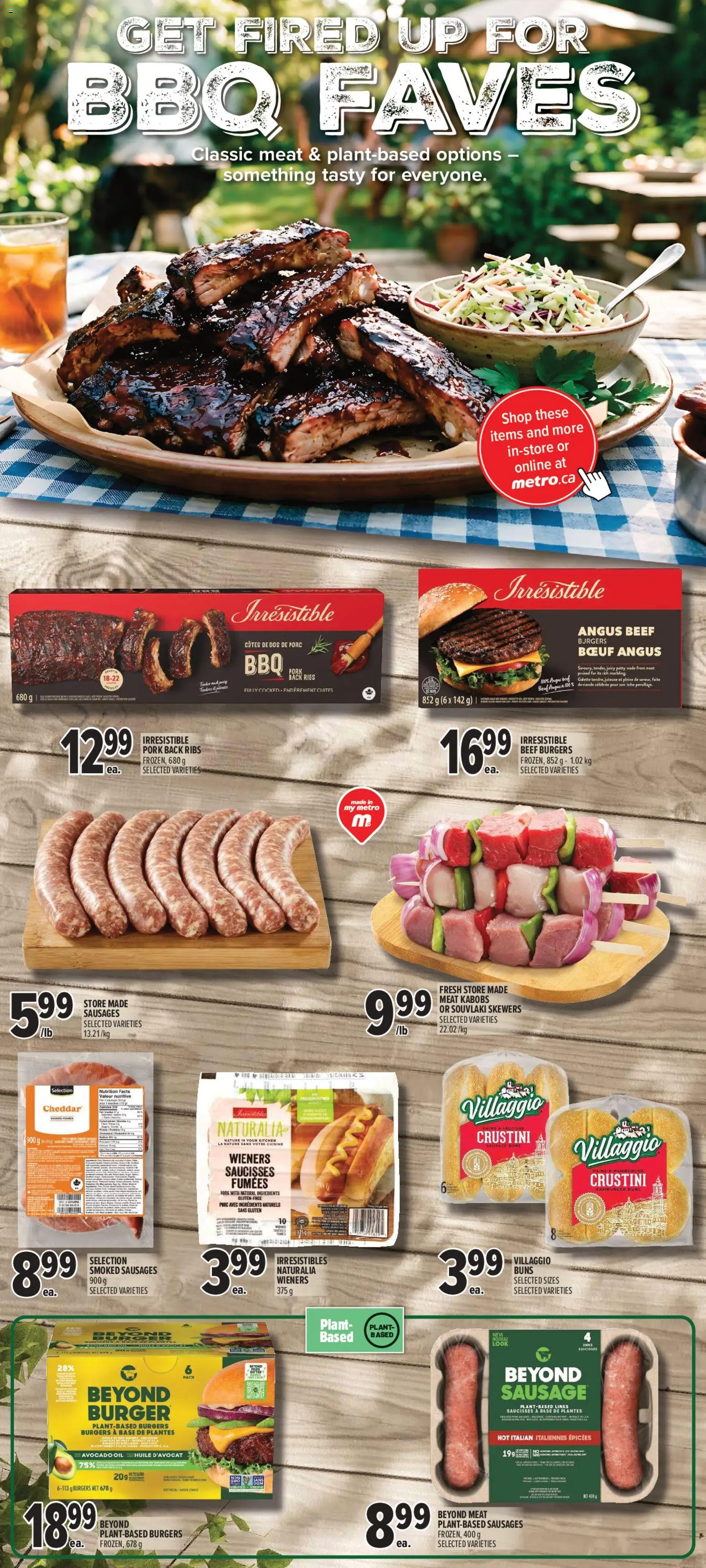 Metro flyer valid from Aug 27, 2026 | Page: 9 | Products: Beef, Burgers, Cheddar, Pork