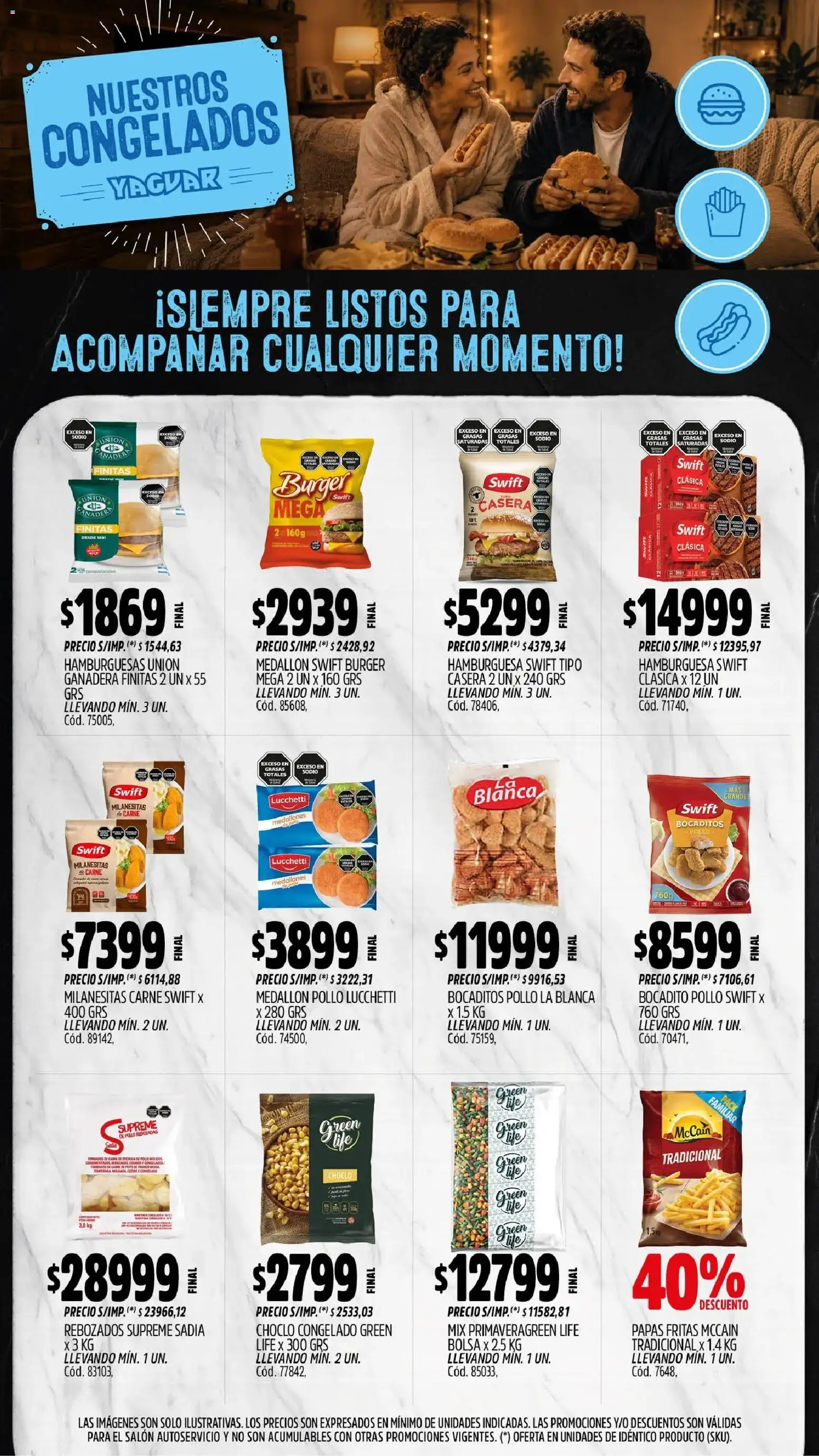 Yaguar - Oferta Semanal Trelew │ válido desde el 31/08/2026 | Página: 11 | Productos: Pollo, Choclo, Hamburguesa, Papas