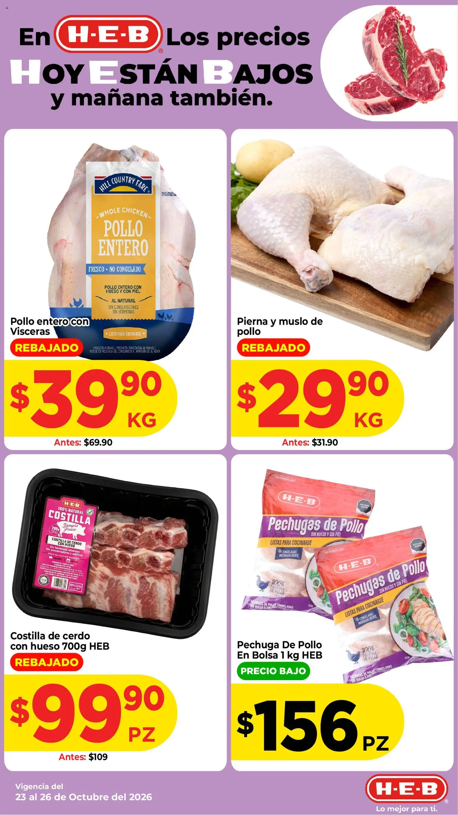 Nuevas ofertas de H-E-B válidas en toda la República Mexicana desde el 23/10/2026. ¡Encuentra las mejores ofertas en H-E-B folleto! | Página: 4